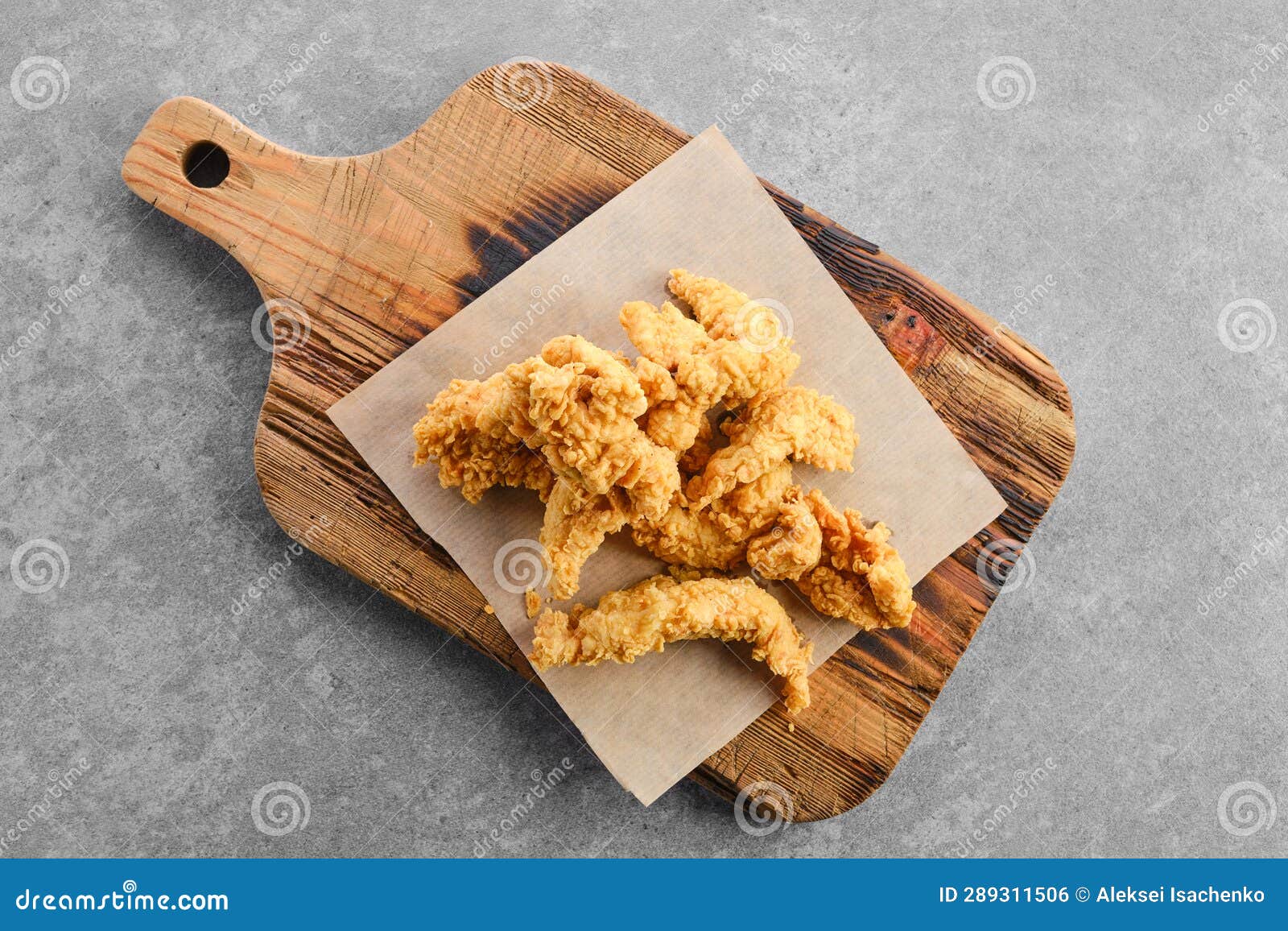 Top View of Deep Fried Chicken Nuggets in Breading Stock Photo Image