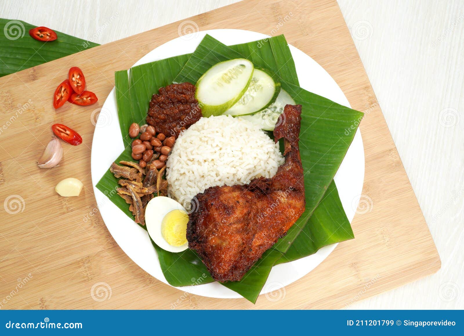 Nasi Lemak Is A Malay Fragrant Rice Dish Cooked In Coconut Milk And
