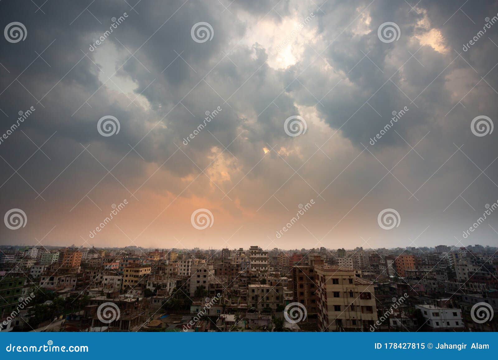 Top View in Dhaka City during Evening Time Editorial Image Image of