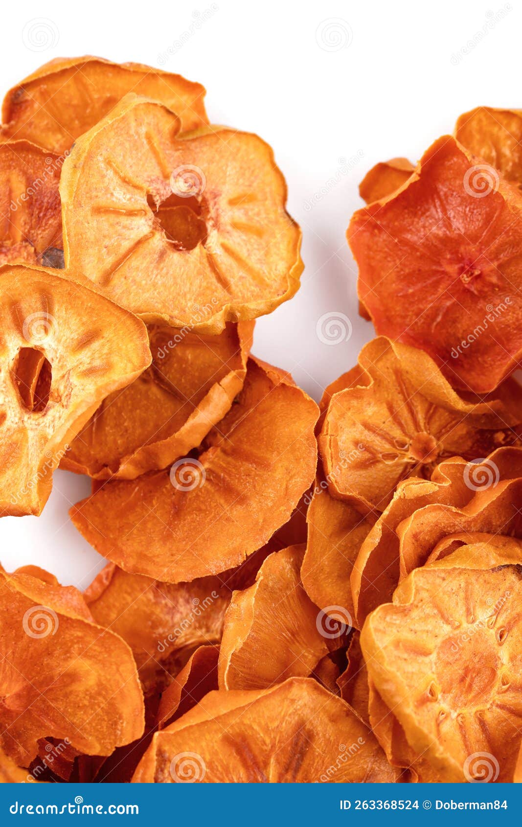 Top View of Dried Apple Chips Isolated on White Stock Photo Image of