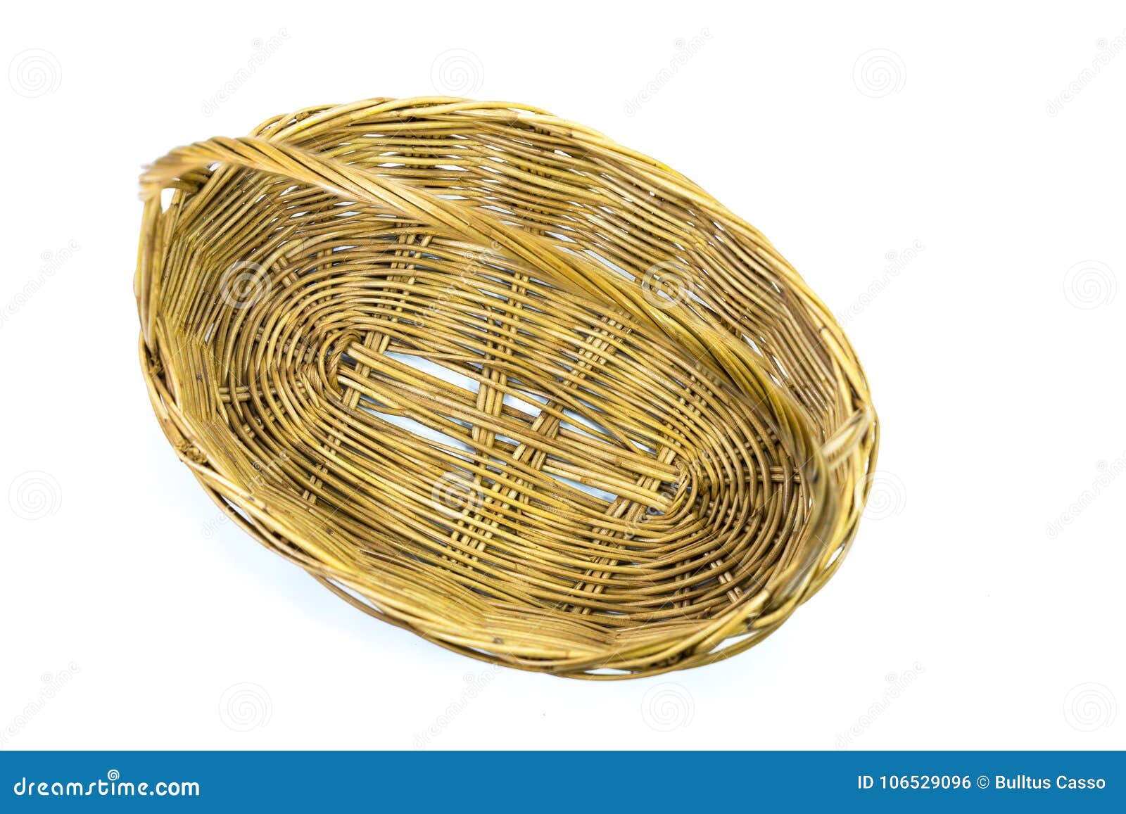 Top View Empty Gift Basket for Christmas and New Year Gift Stock Photo