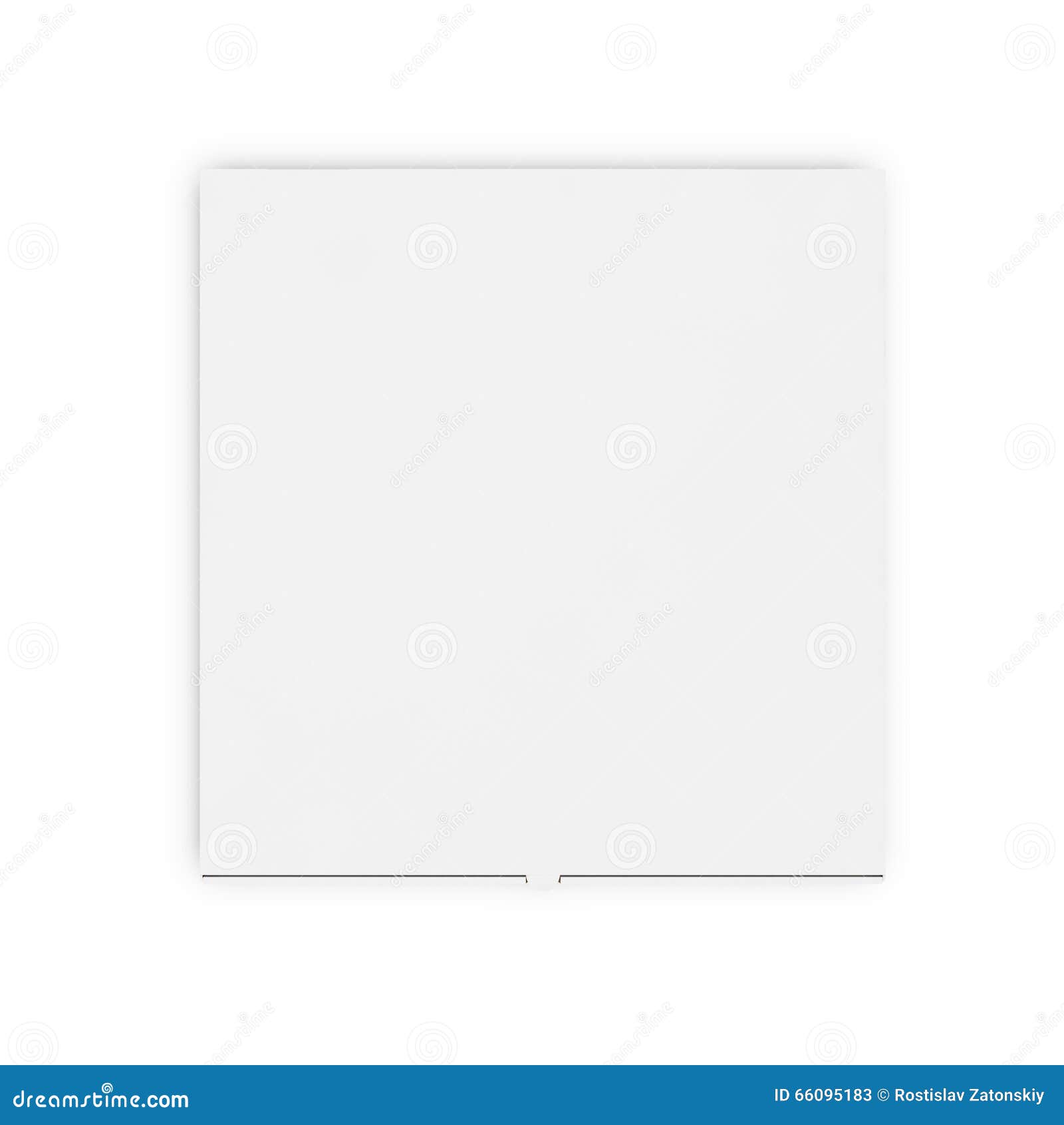 Top View Of An Empty White Box Of Pizza Stock Illustration