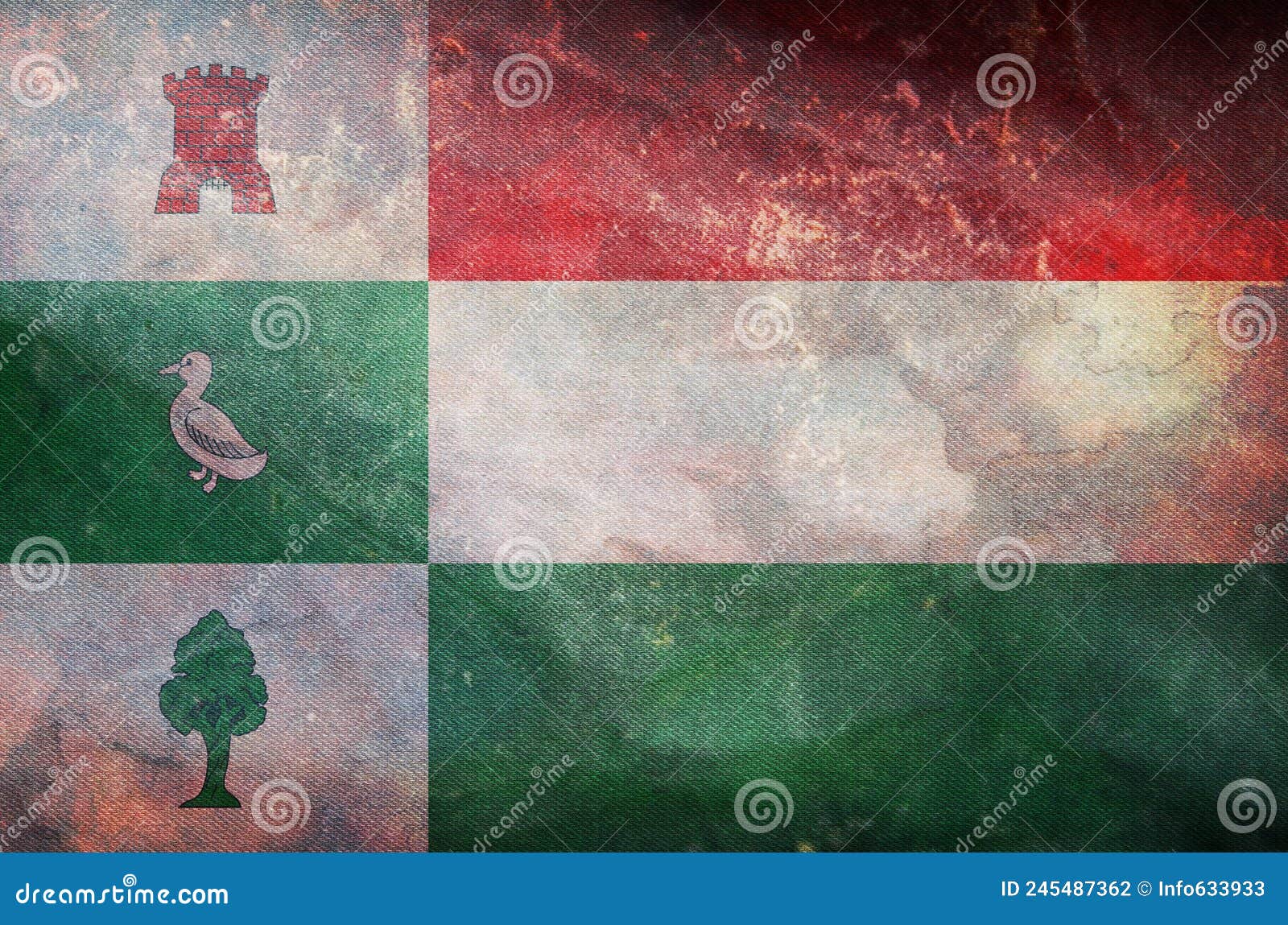 top view of flag halderberge, netherlands. retro flag with grunge texture. dutch travel and patriot concept. no flagpole. plane