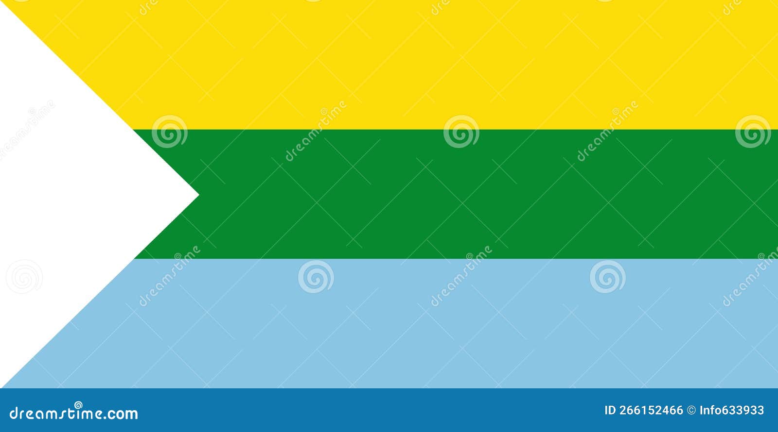 top view of flag hispania, antioquia colombia. colombian patriot and travel concept. no flagpole. plane , layout. flag