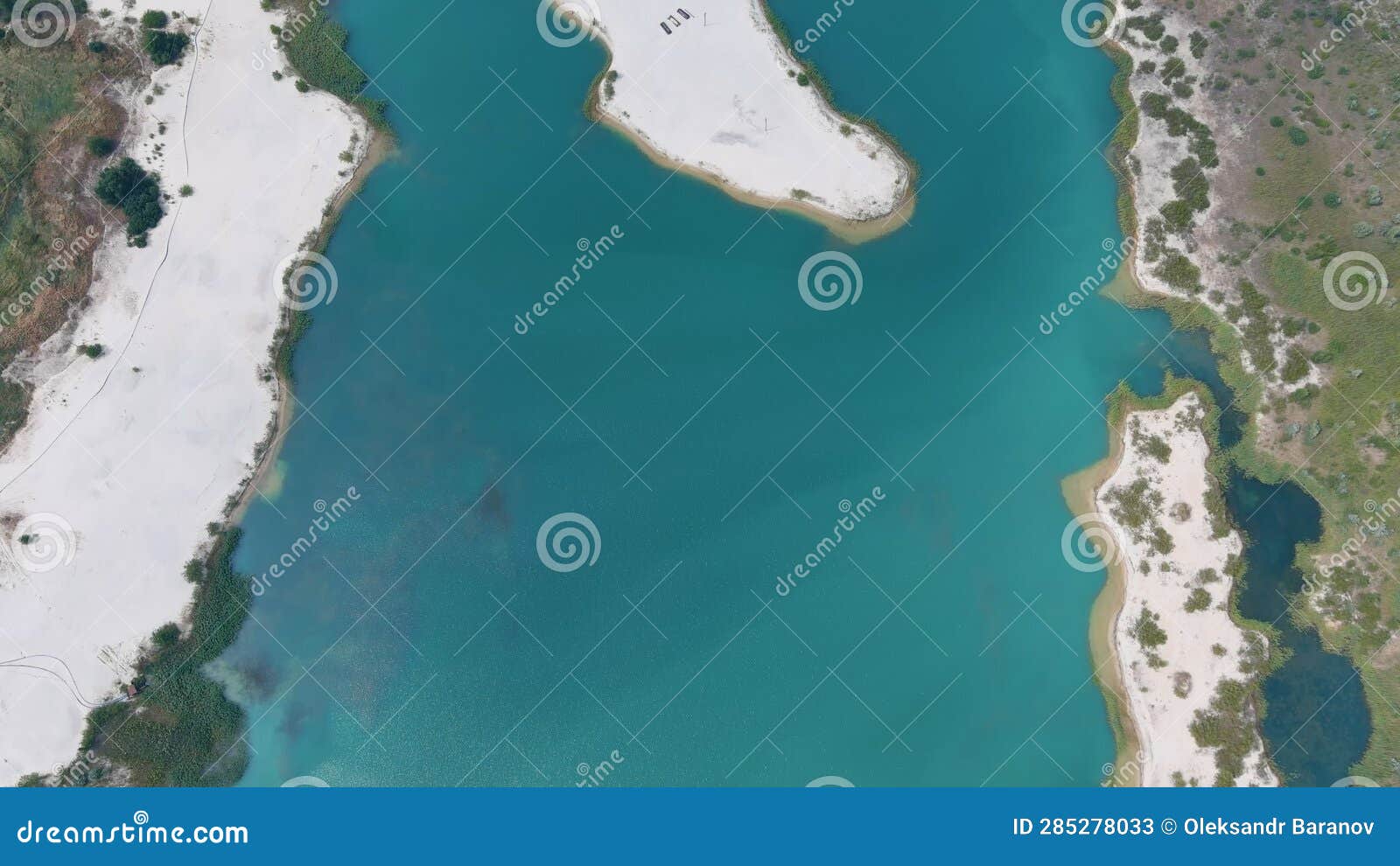 Top View of Flooded White Quartz Sand Quarries Stock Video Video of