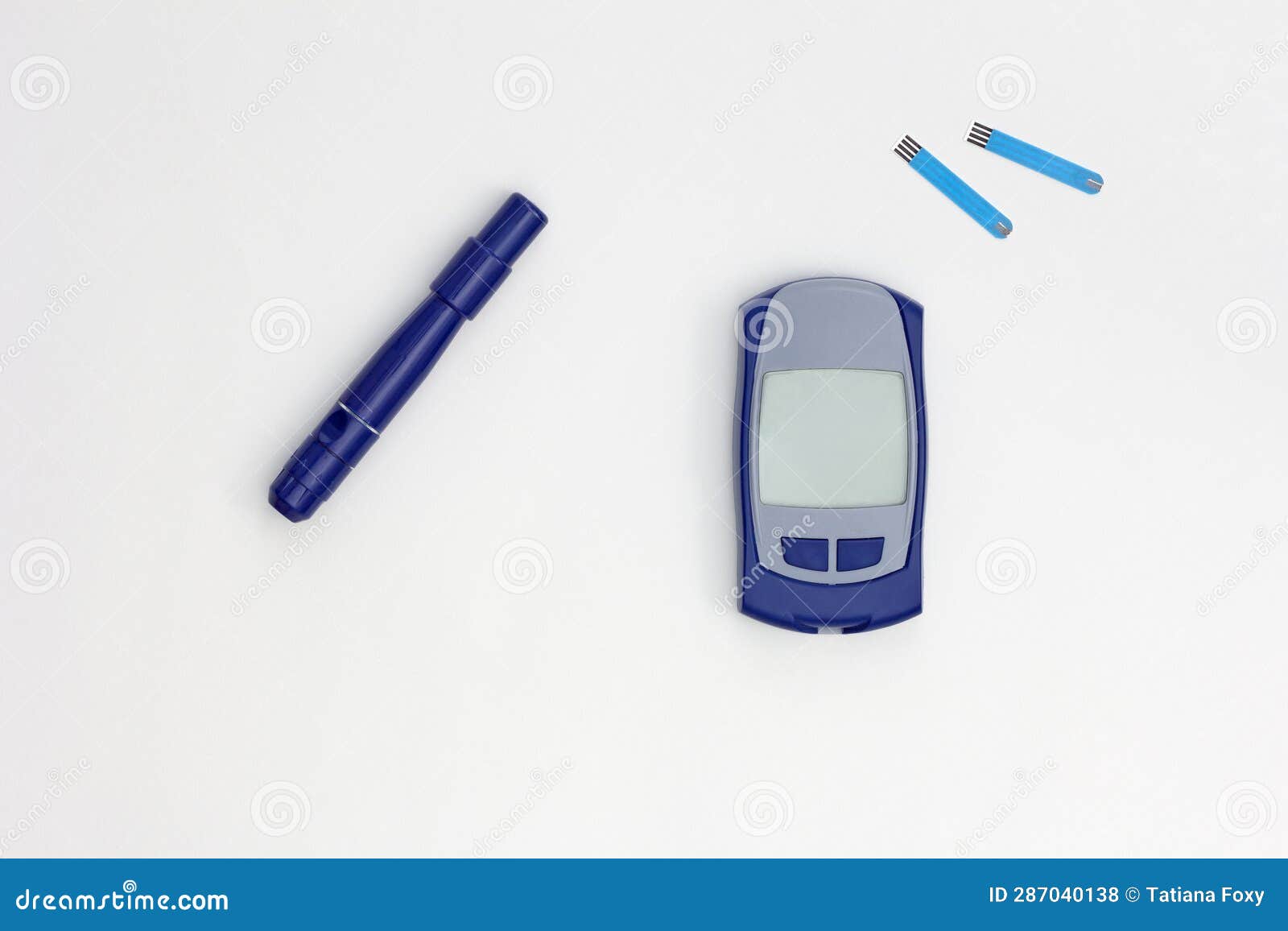 Top View of Lancet and Test Strips Stock Photo Image of