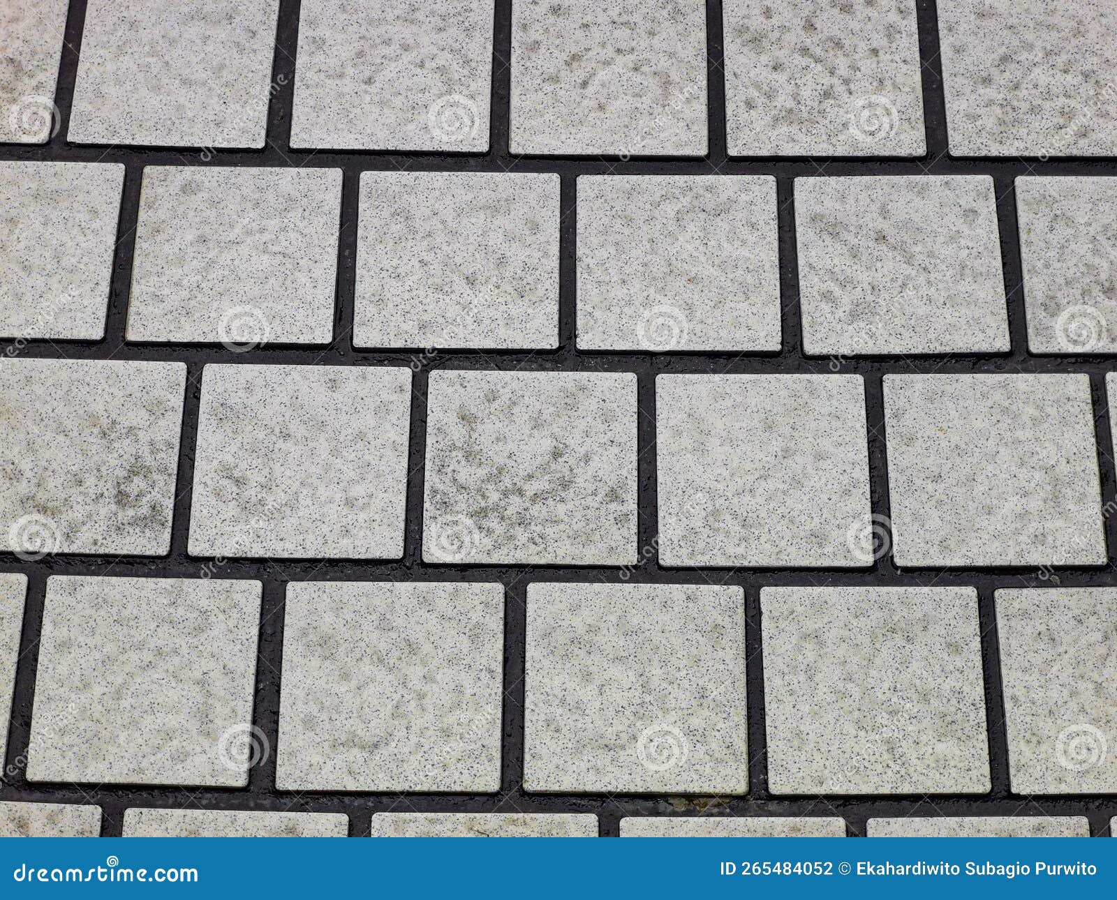 Top View Granite Outdoor Floor Tiles. Selective Focus Stock Photo