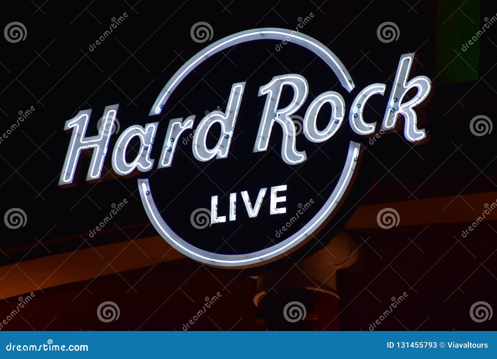 Top View Hard Rock Live Sign Logo at Citywalk Universal Studios Orlando