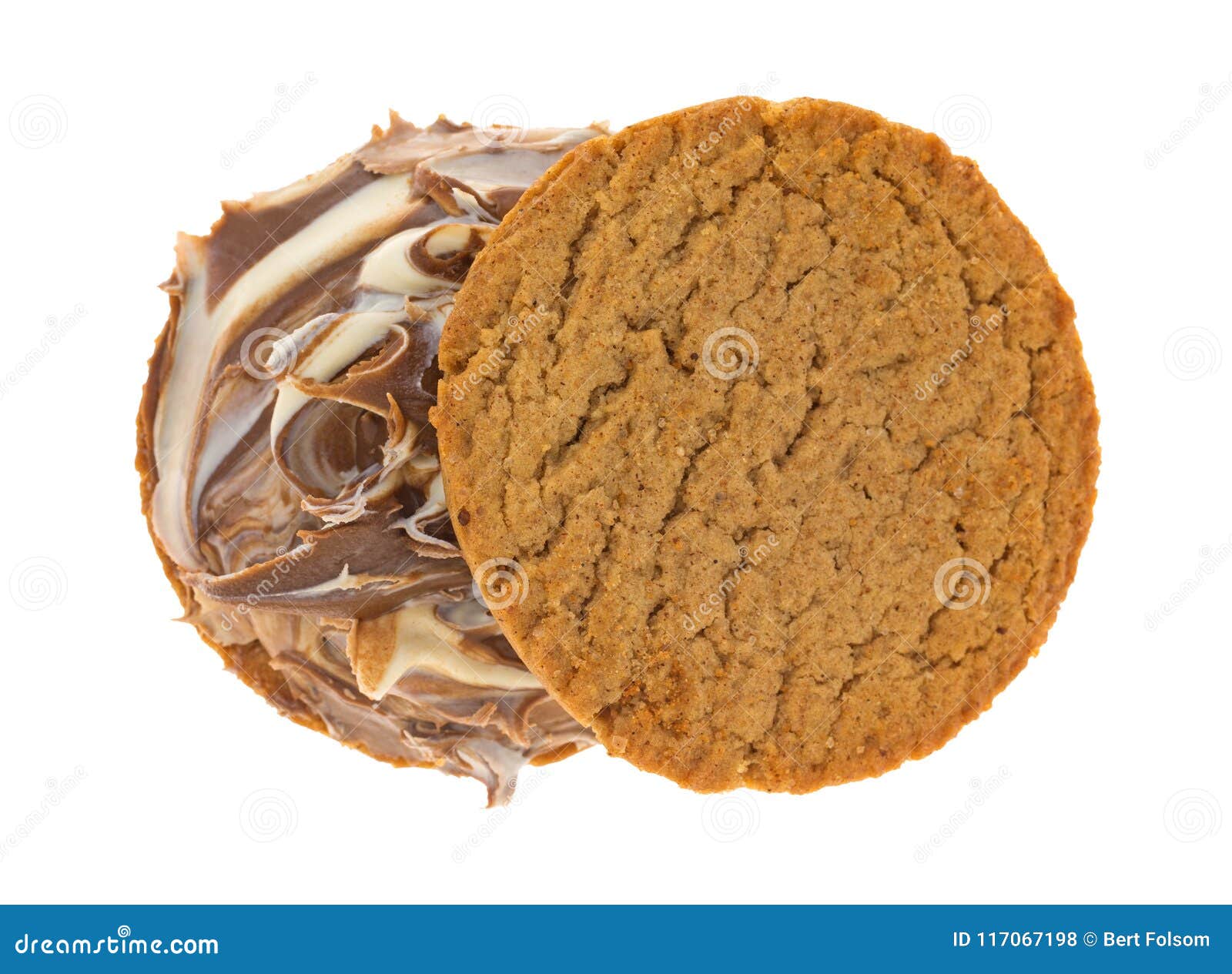 Hazelnut And White Chocolate Spread On A Cookie Stock Photo Image of