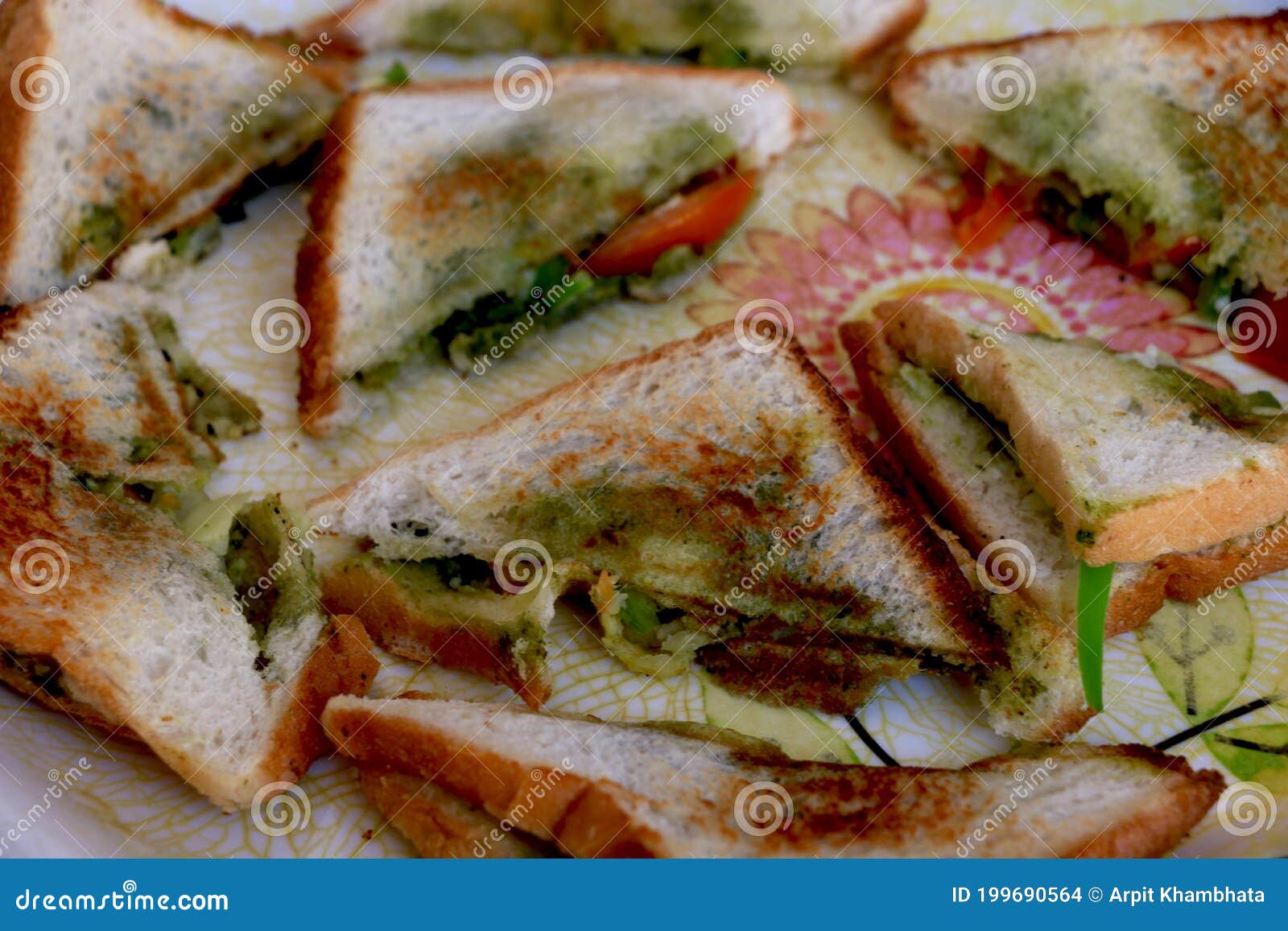Home Made Indian Cheese Grill Sandwich Stock Photo Image of cheese