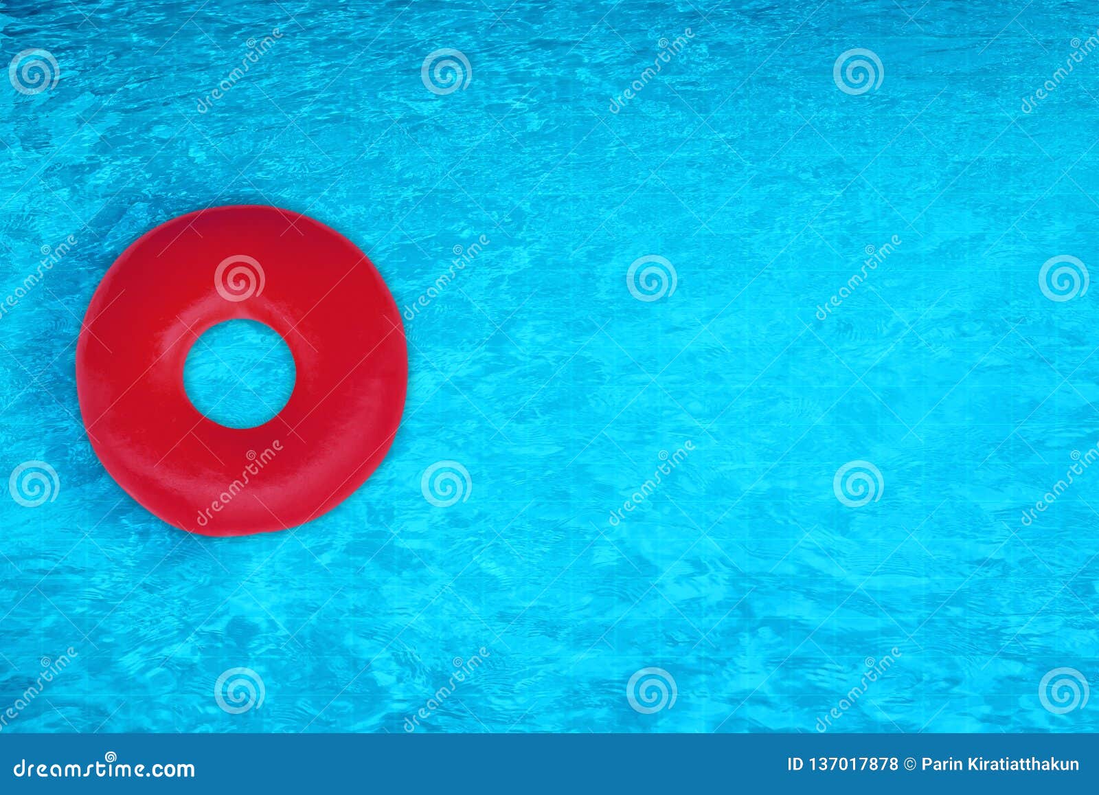 Inflatable Ring Swimming in Pool Background Stock Photo - Image of ...