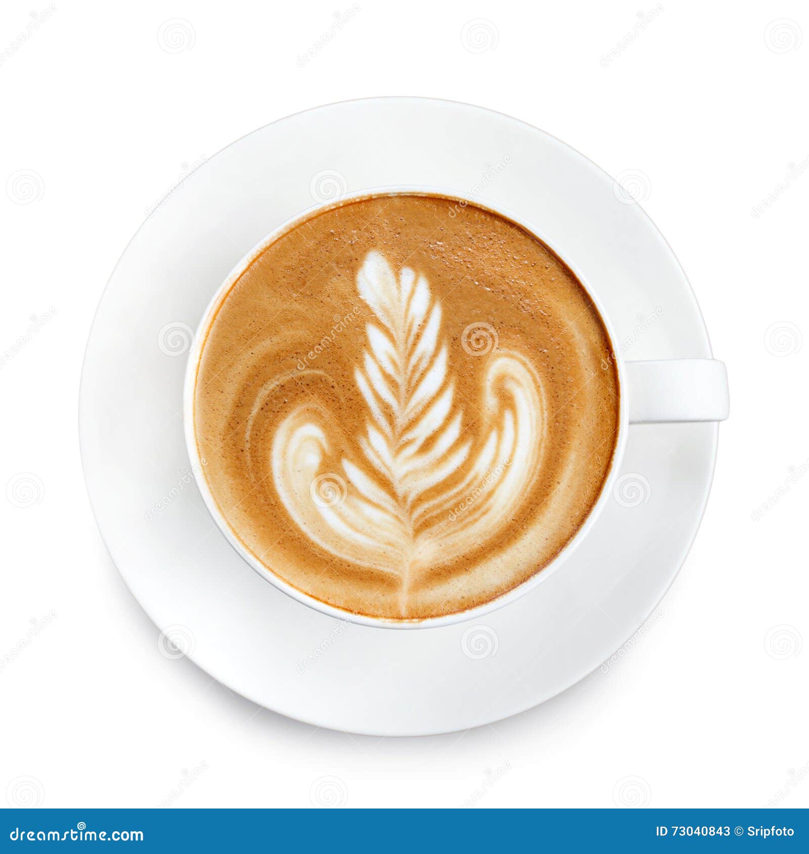 Top view latte art coffee stock image. Image of heart - 73040843