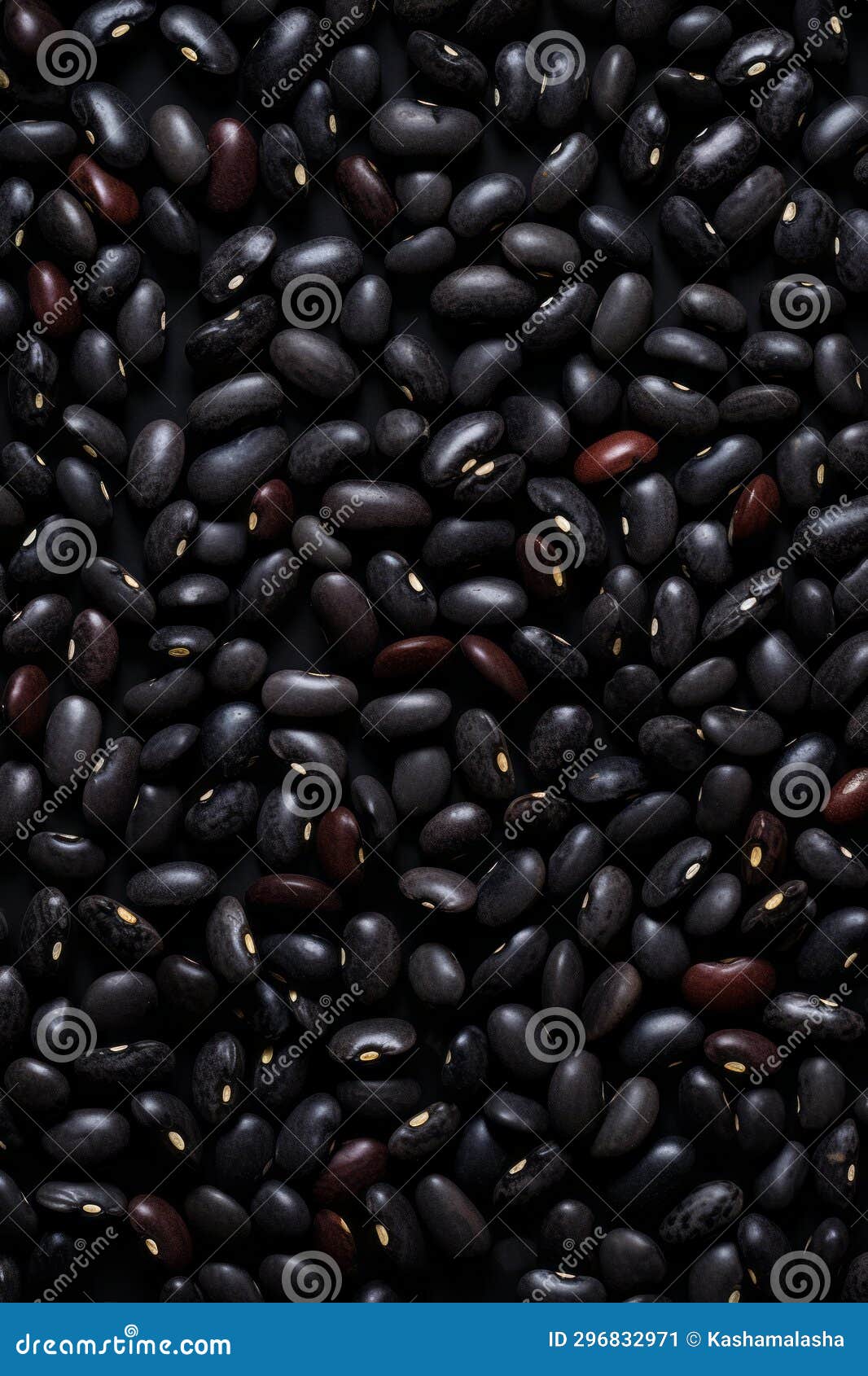 Top View of a Layer of Black Beans, Dry Legumes Stock Illustration