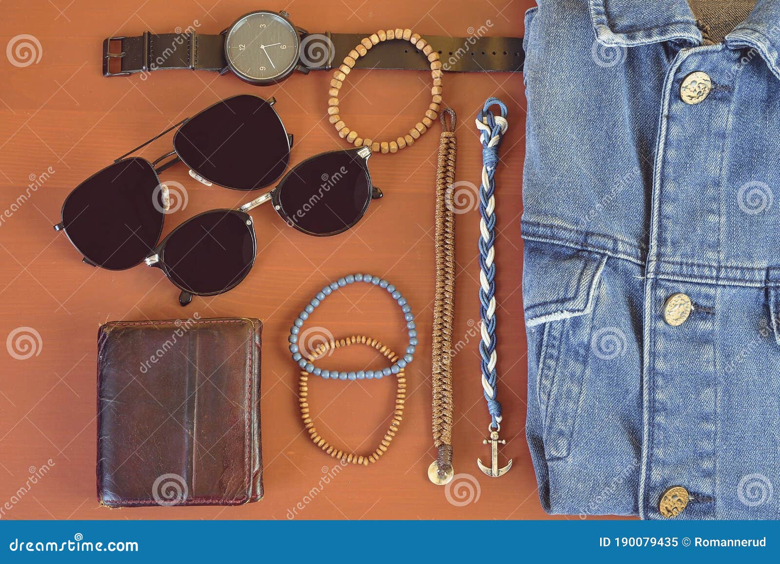 Top View of Men Accessories. Hipster or Modern Man Concept. Accessories for  Going for a Walk Stock Image - Image of blue, luxury: 190079435