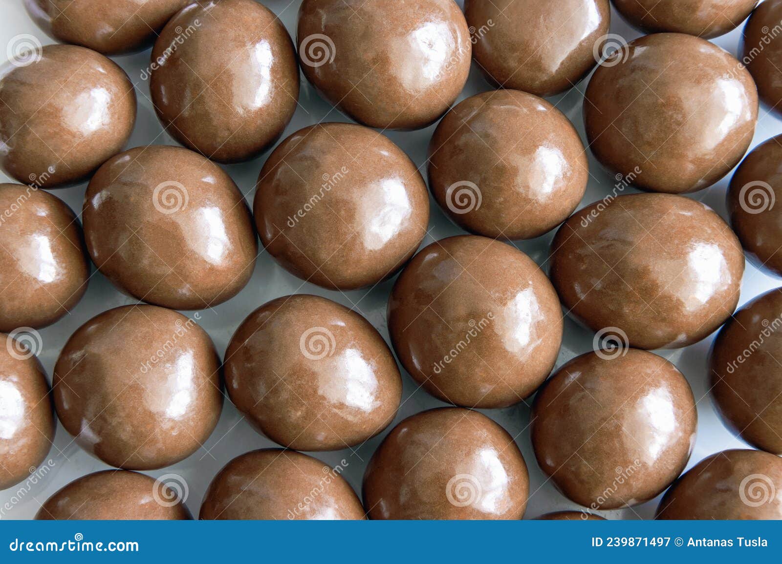 Top View of Milk Chocolate Covered Hazelnuts Stock Image Image of