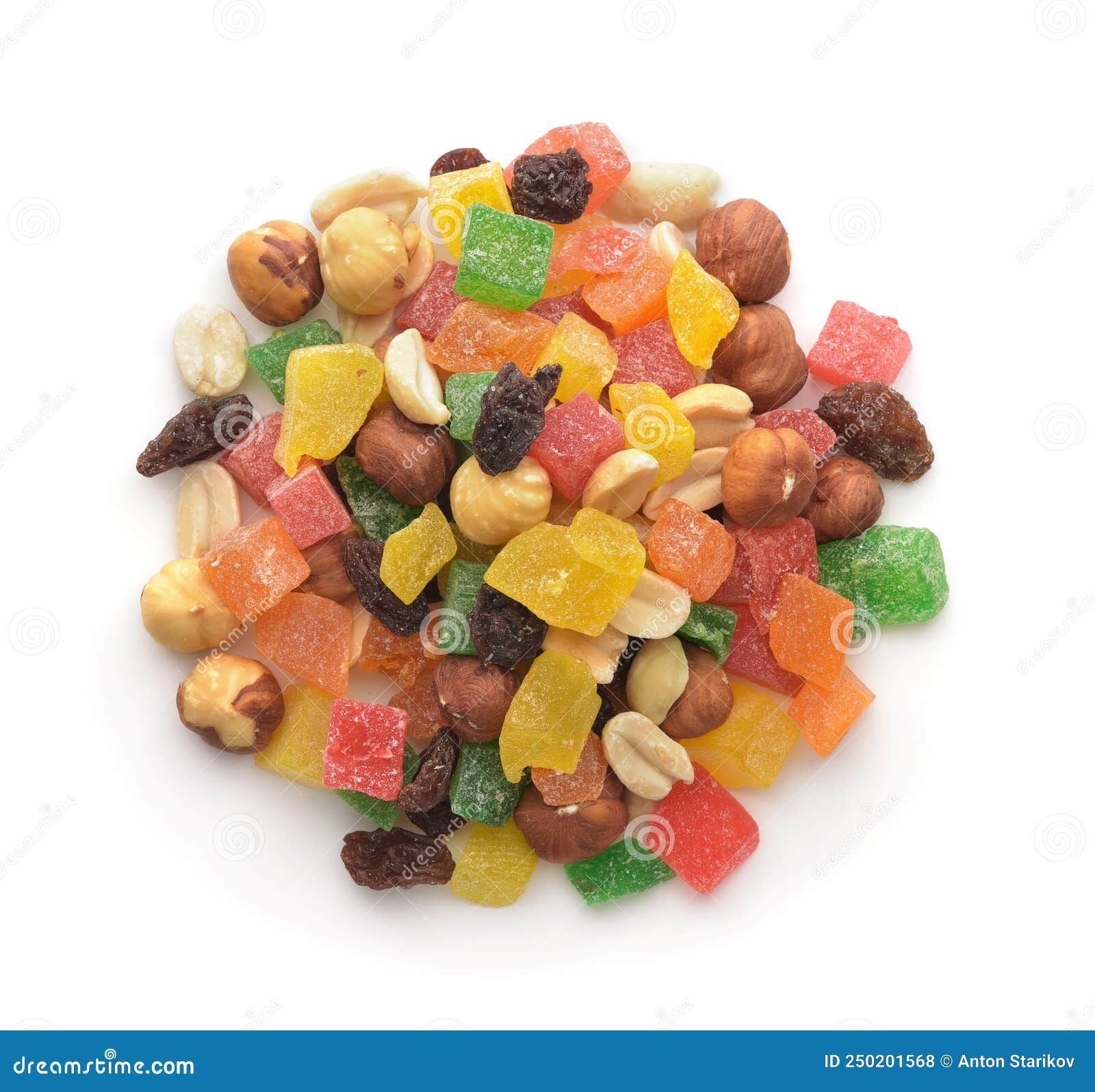 Top View of Mixed Candied Fruit and Nuts Stock Photo Image of edible