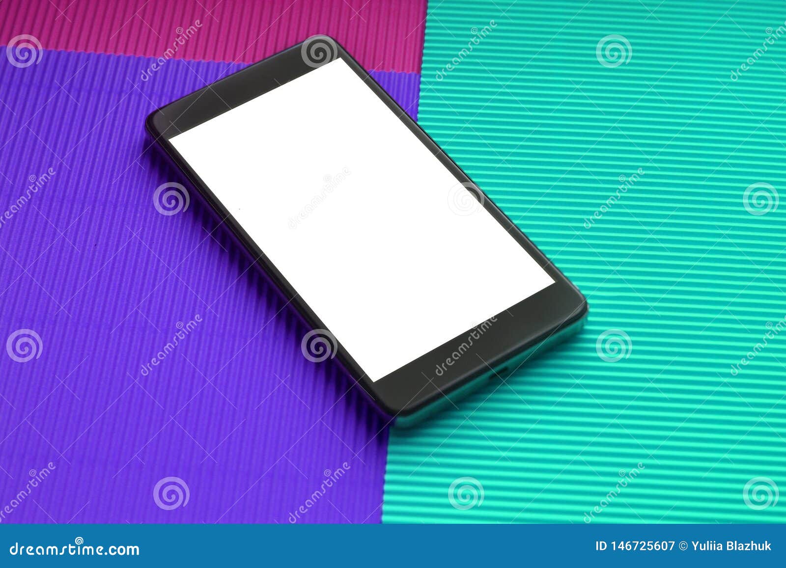 Download Top View Mockup Smartphone Against Trendy Multicolor ...