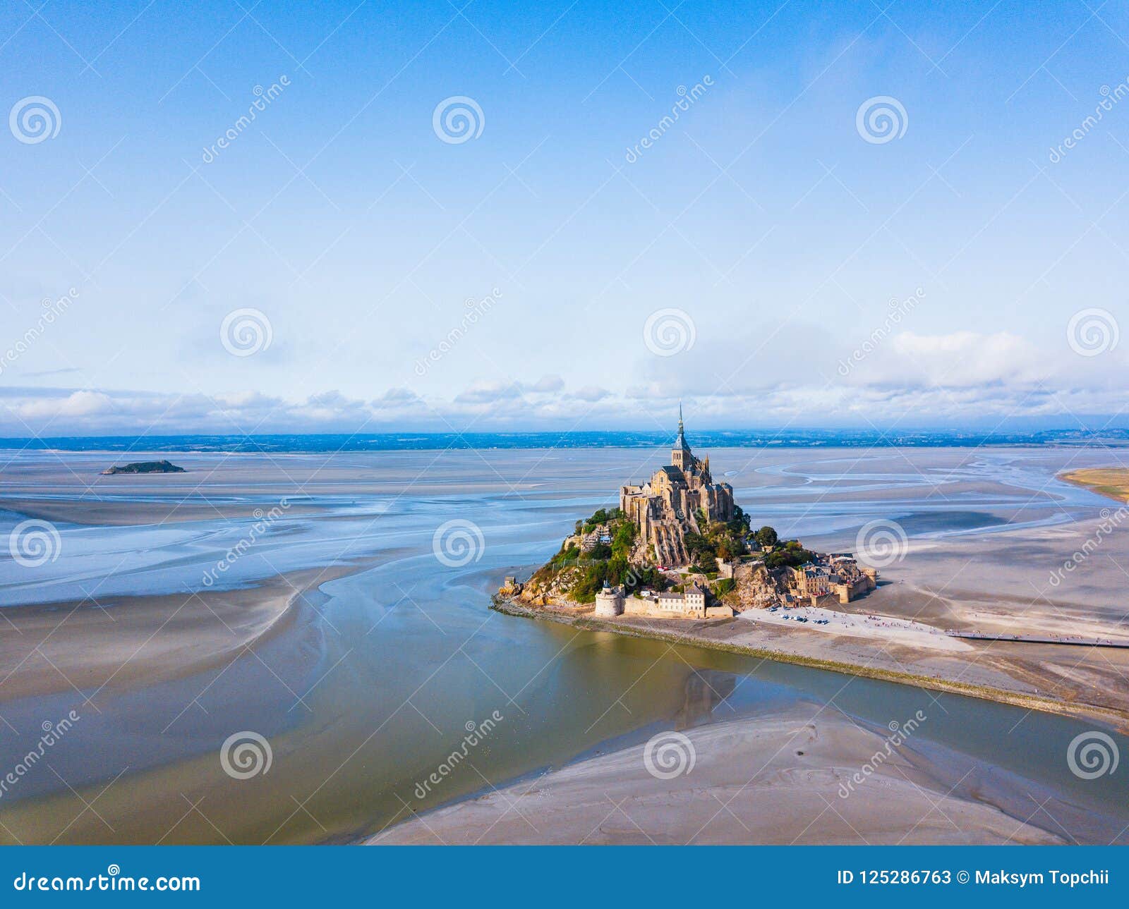 Mont Saint Michel from a drone. 