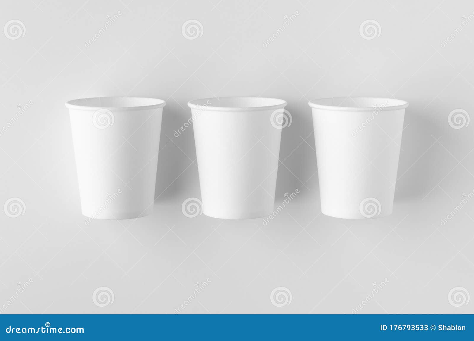 Download Top View Of A 8 Oz. White Coffee Paper Cup Mockup Without Lid Stock Image - Image of cardboard ...