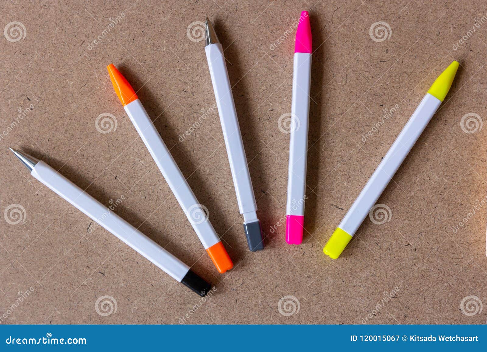 Top View of Pen ,pen Colorful and Pencil Stock Image - Image of child