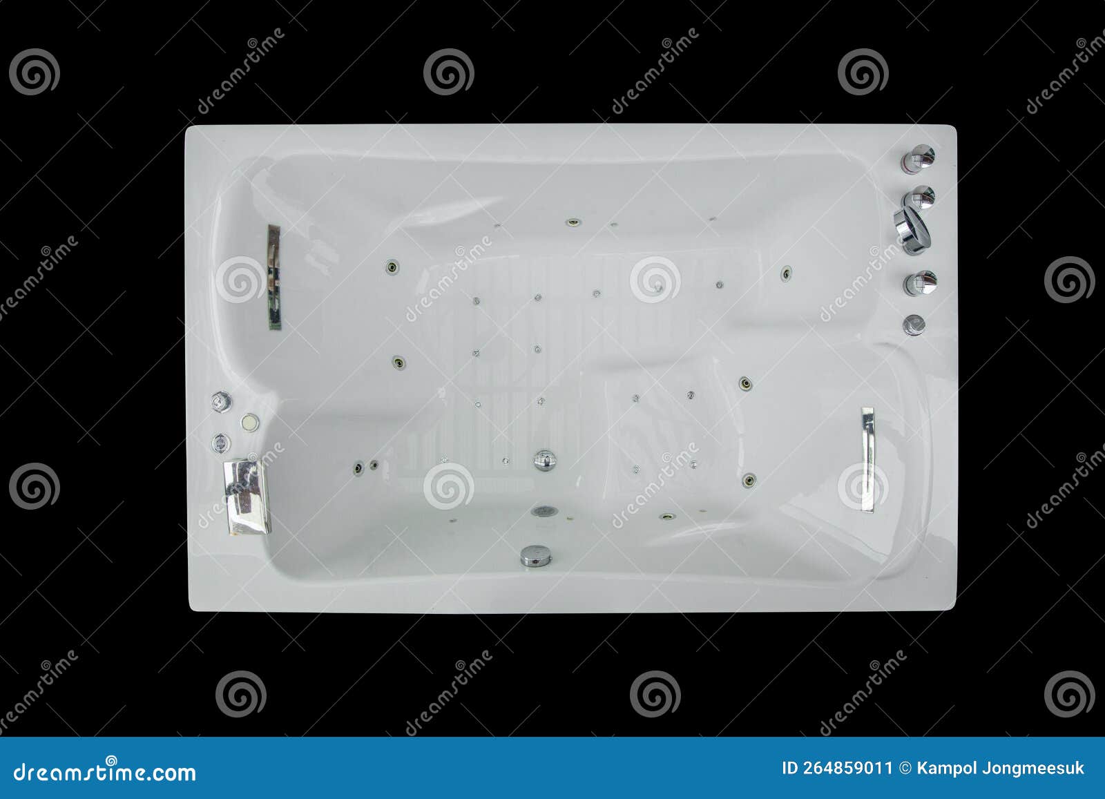 Top View of Perspective View of White Jacuzzi and Marble, Focus