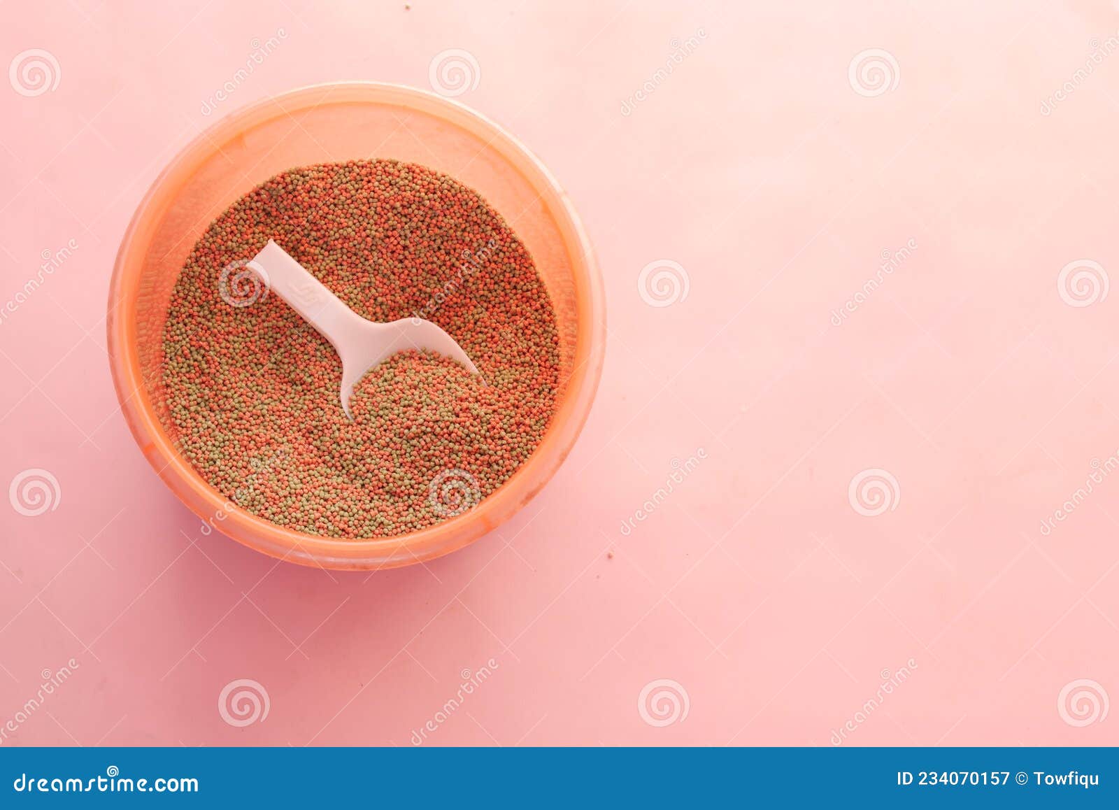 Top View of Pet Fish Food in a Container Stock Image Image of oval