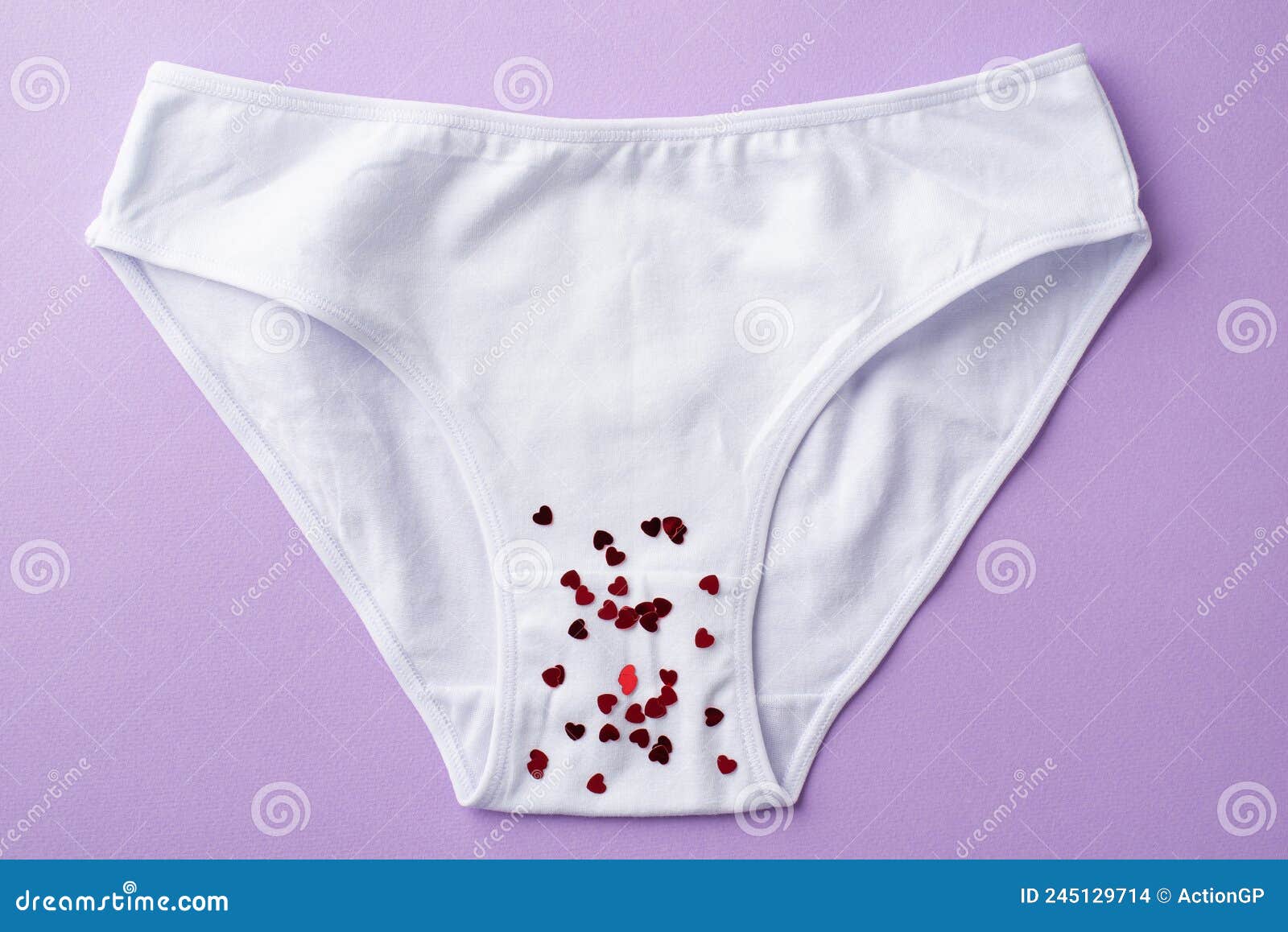 Cotton Thong Panty - Cute hearts