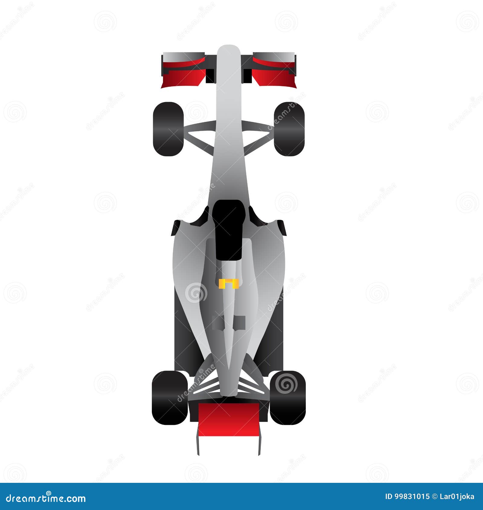 Top view of a racing car stock vector. Illustration of color 99831015
