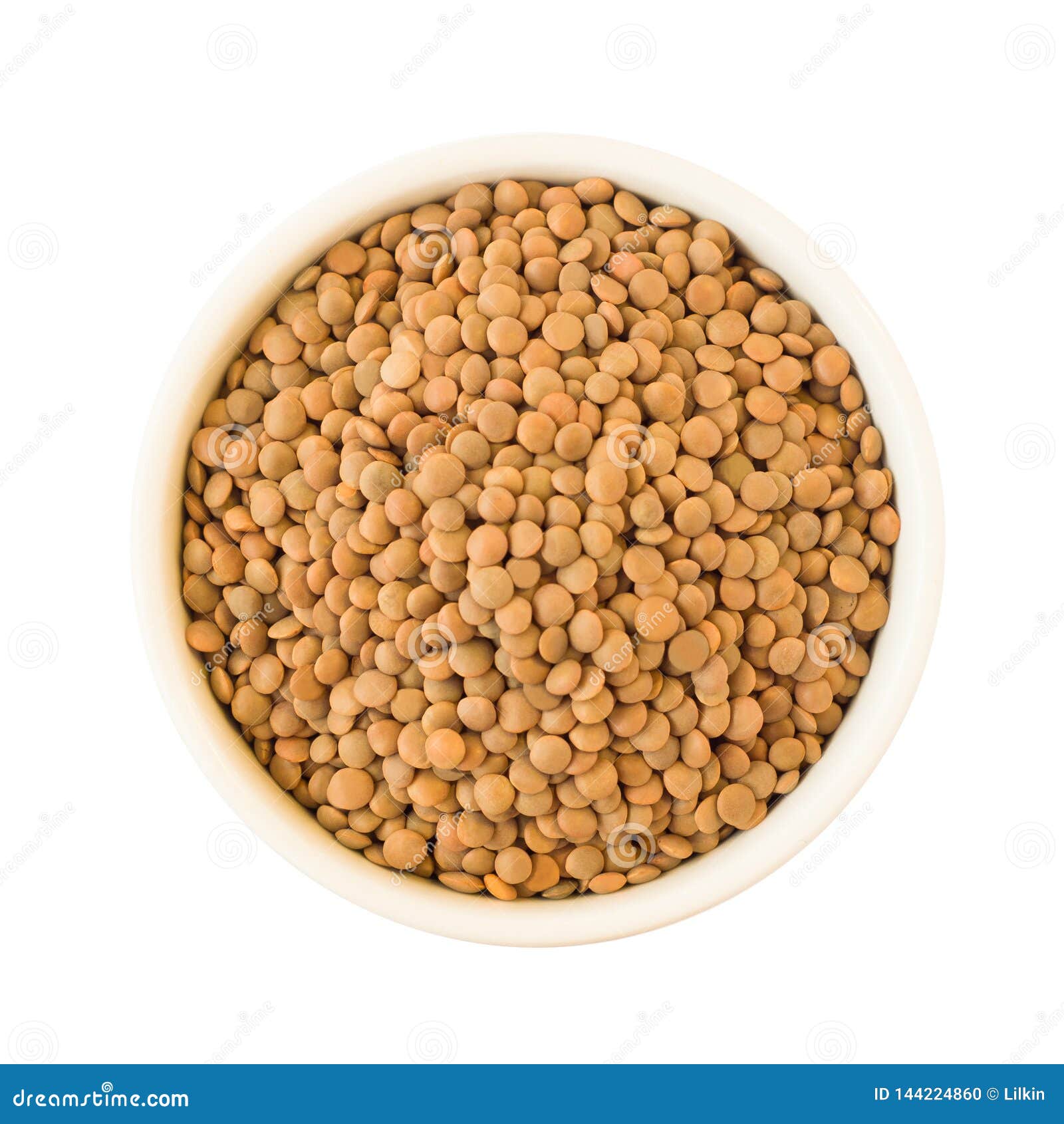 Top View of Raw Lentils Seeds in Plate Stock Photo - Image of heap ...