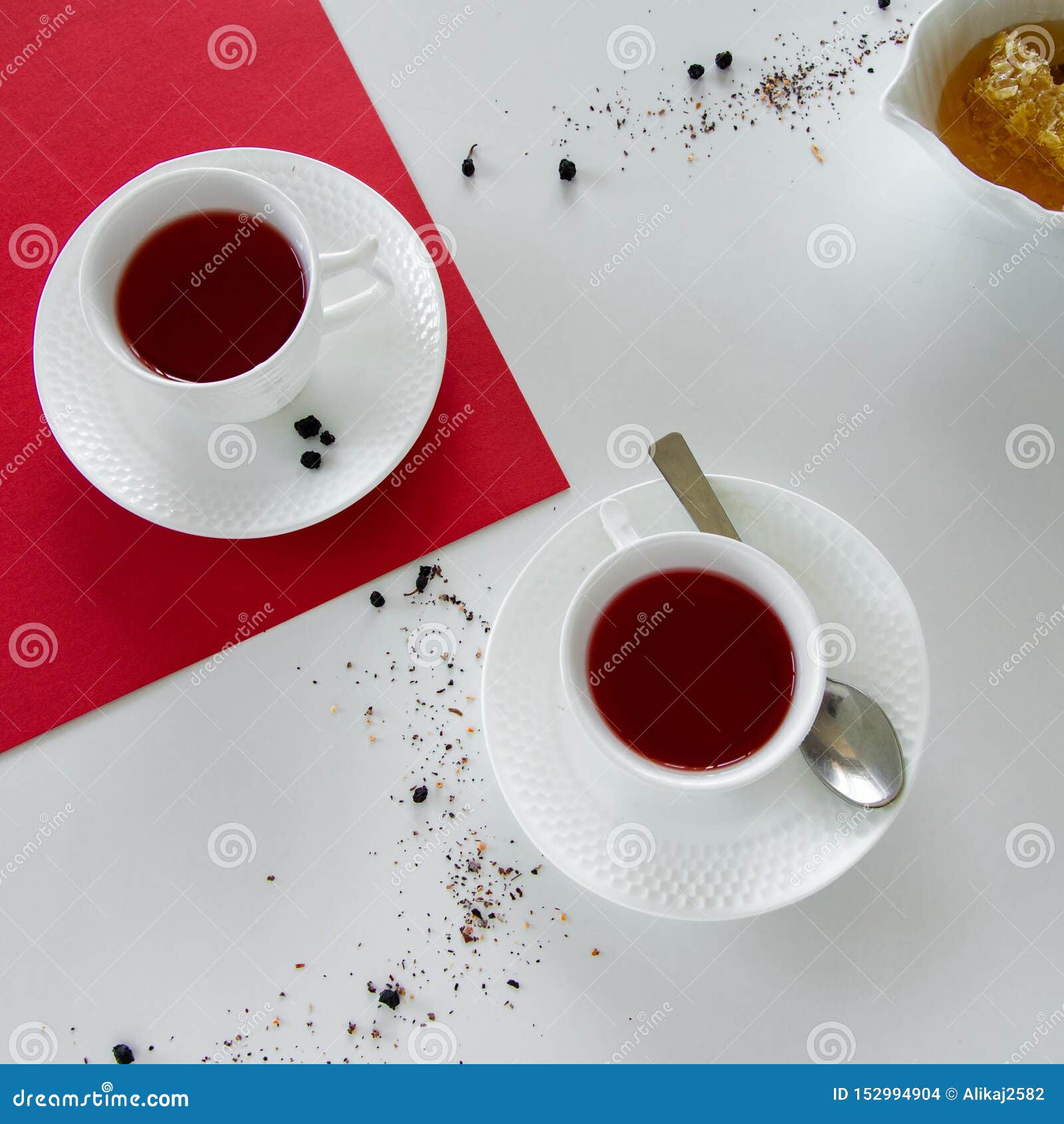 Red Fruits Tea Glasses. Drinks Flat Lay Stock Photo Image of sugar