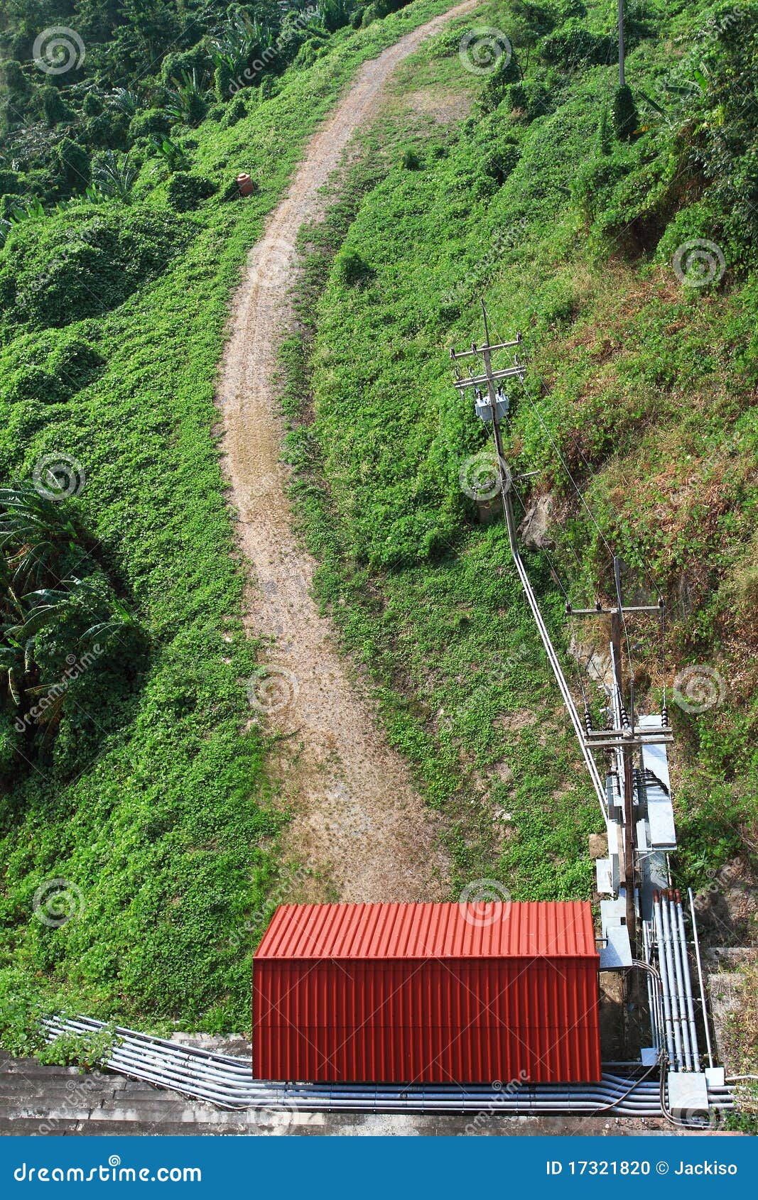 Top View of Red Roof House in Nature Stock Photo Image of colorful