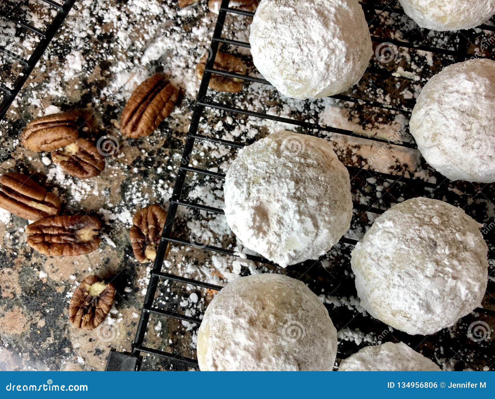 Russian tea cakes stock photo. Image of nuts, cakes 134956806