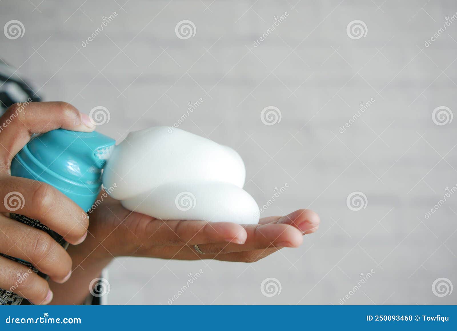 Top View of Shaving Foam on Hand Stock Photo Image of hand, shaving