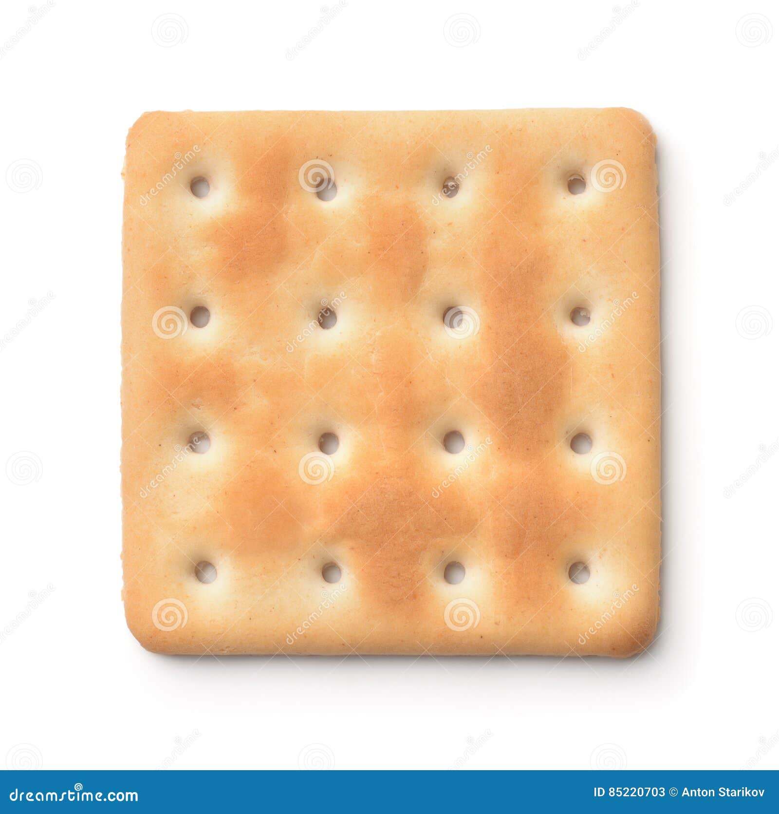 Soda Cracker Stack Closeup, Large Detailed Isolated Square Crisp Whole