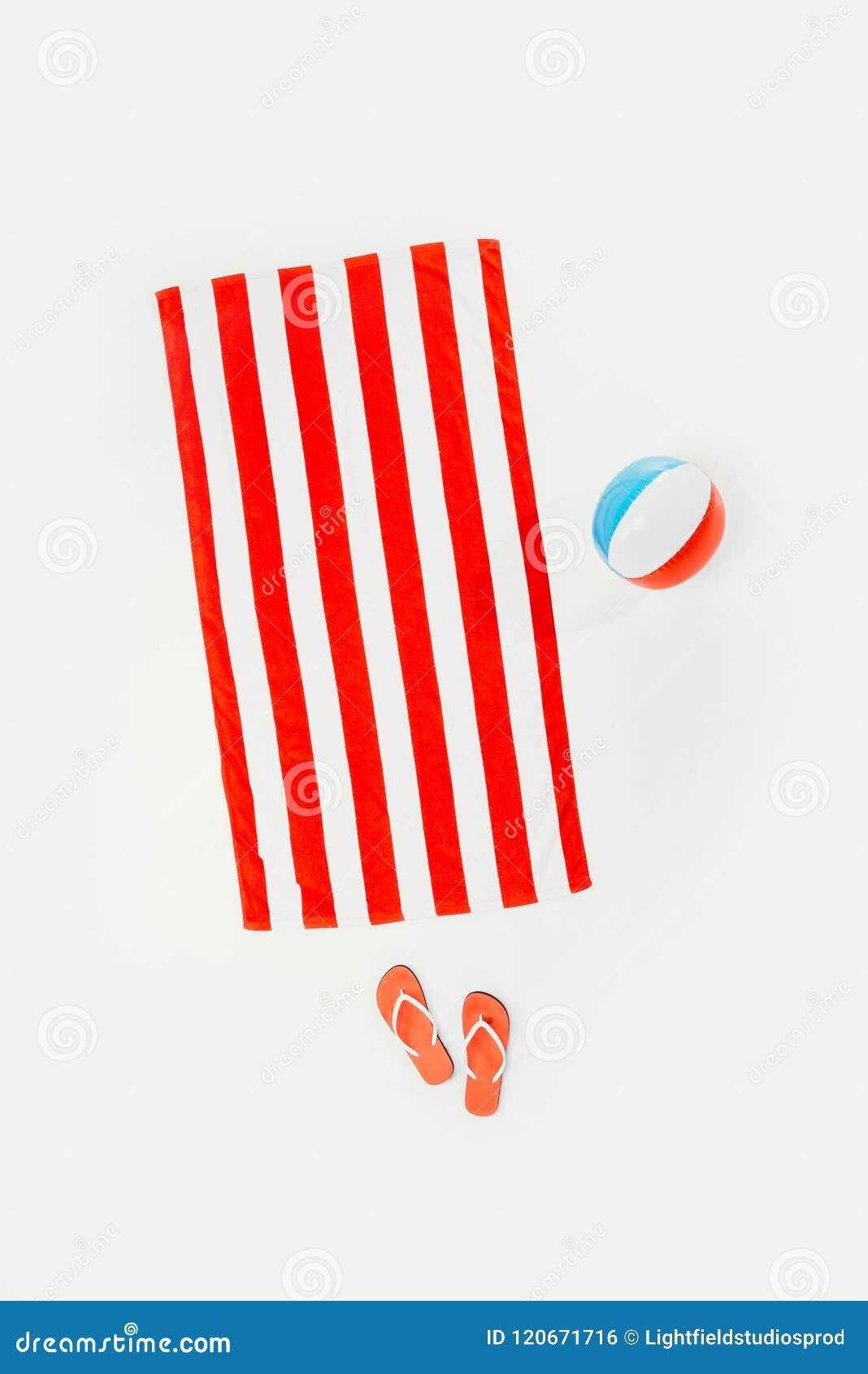 red stripe beach towel
