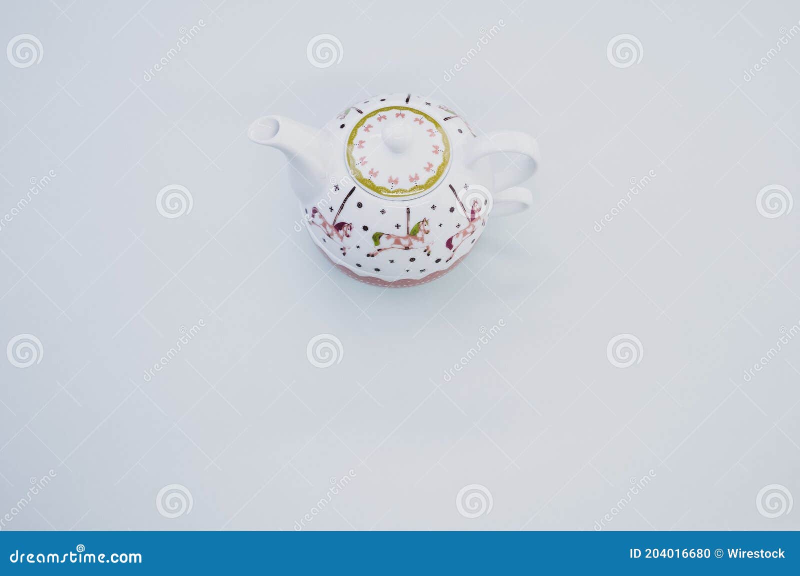 Top View of Teapot Isolated on White Background Stock Photo Image of