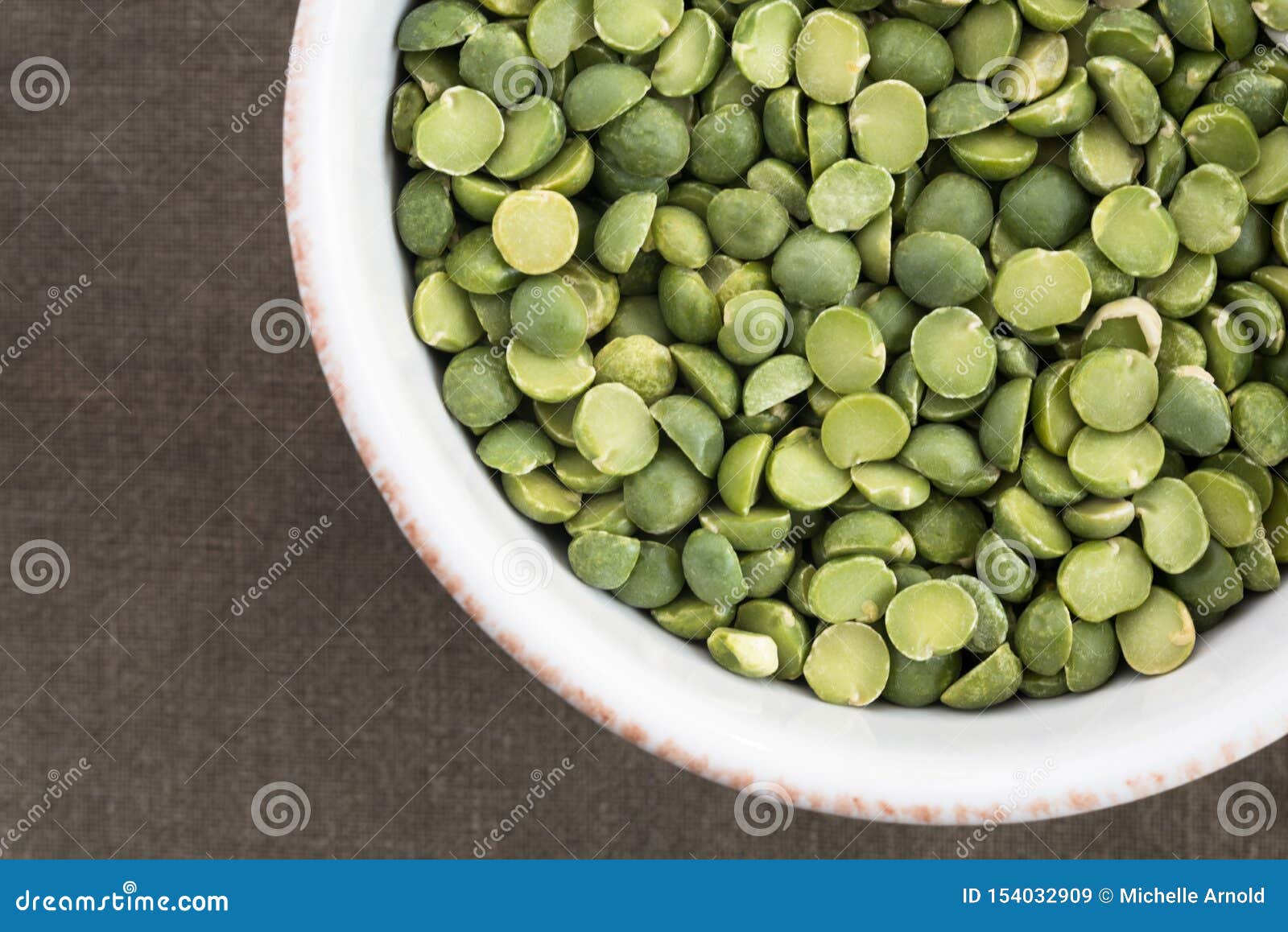 Uncooked Green Split Peas in a Bowl Stock Image Image of uncooked