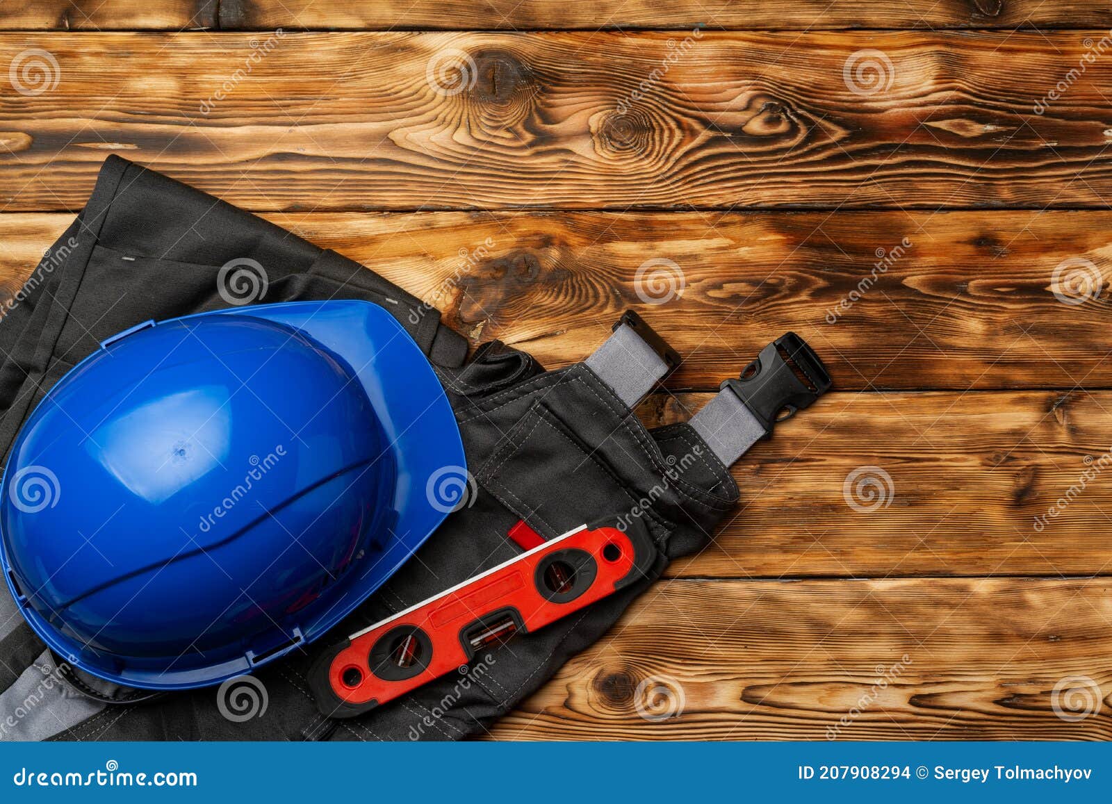 Top View of Uniform of Construction Worker Stock Photo Image of