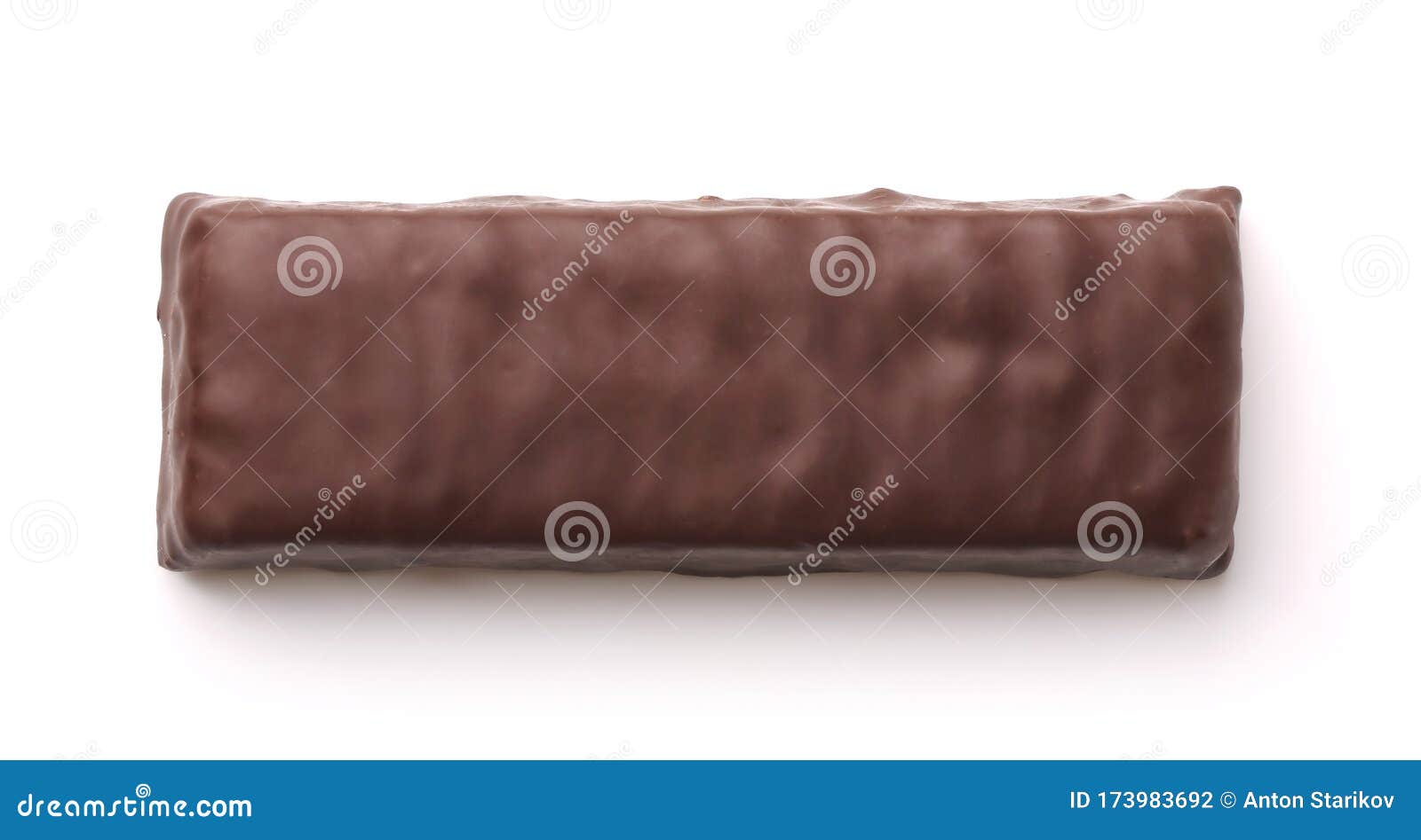 top view of unwrapped chocolate bar