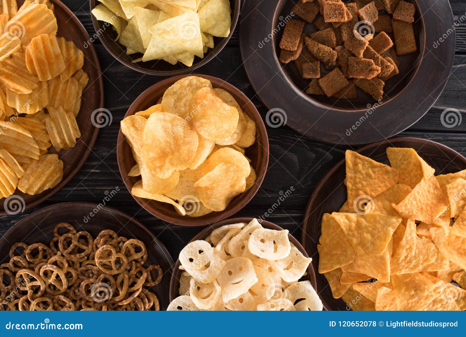 Top View of Various Junk Food and Snacks Stock Photo Image of nutritious, nutrition 120652078