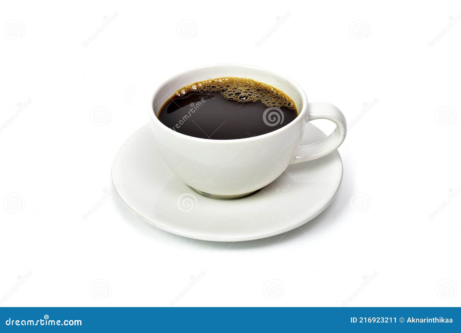 clipping path. white cup black coffee  onwhite background. close up of black coffee white cup. top view