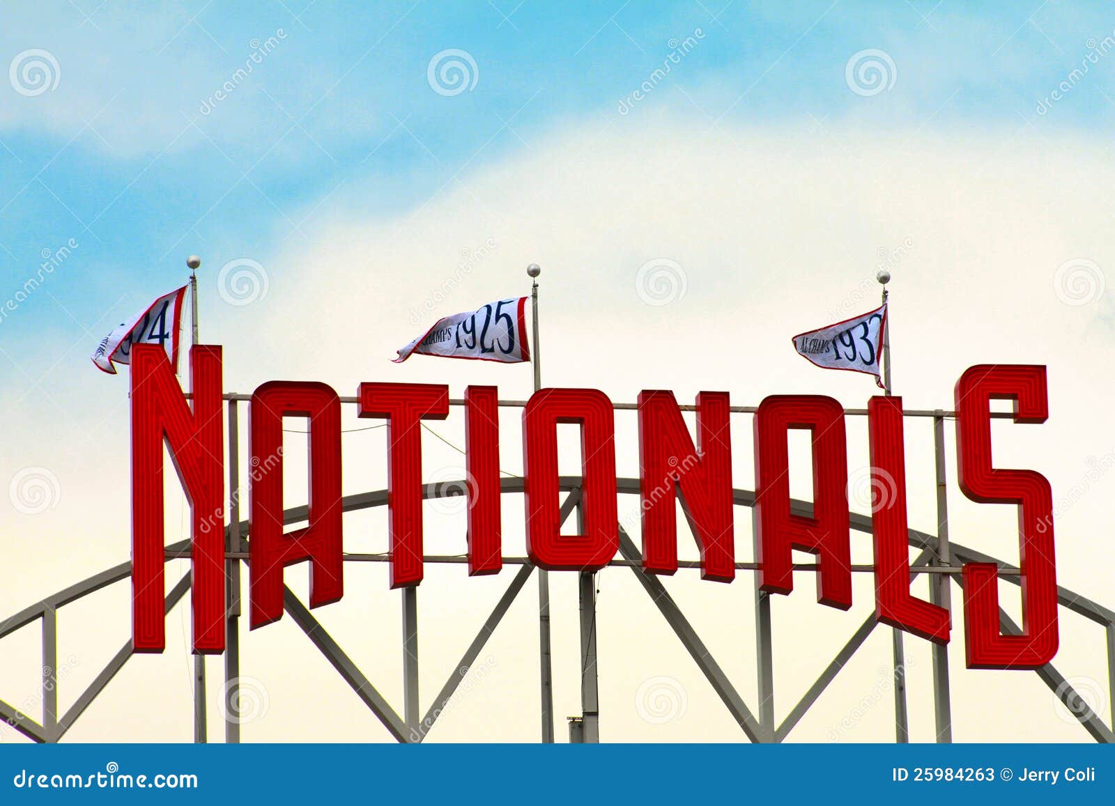 Top of the Washington Nationals Scoreboard Editorial Stock Photo