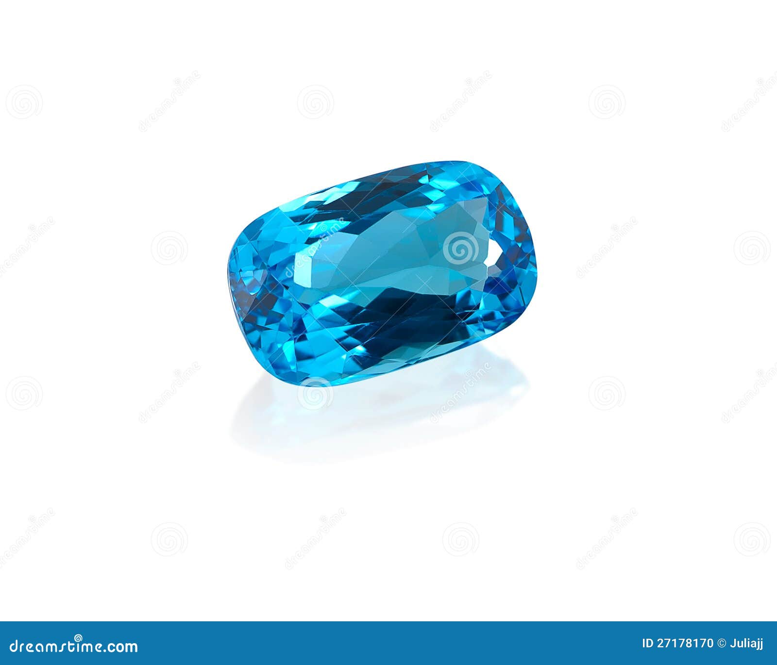 Topaz gemstone. stock photo. Image of macro, blue, reflection - 27178170