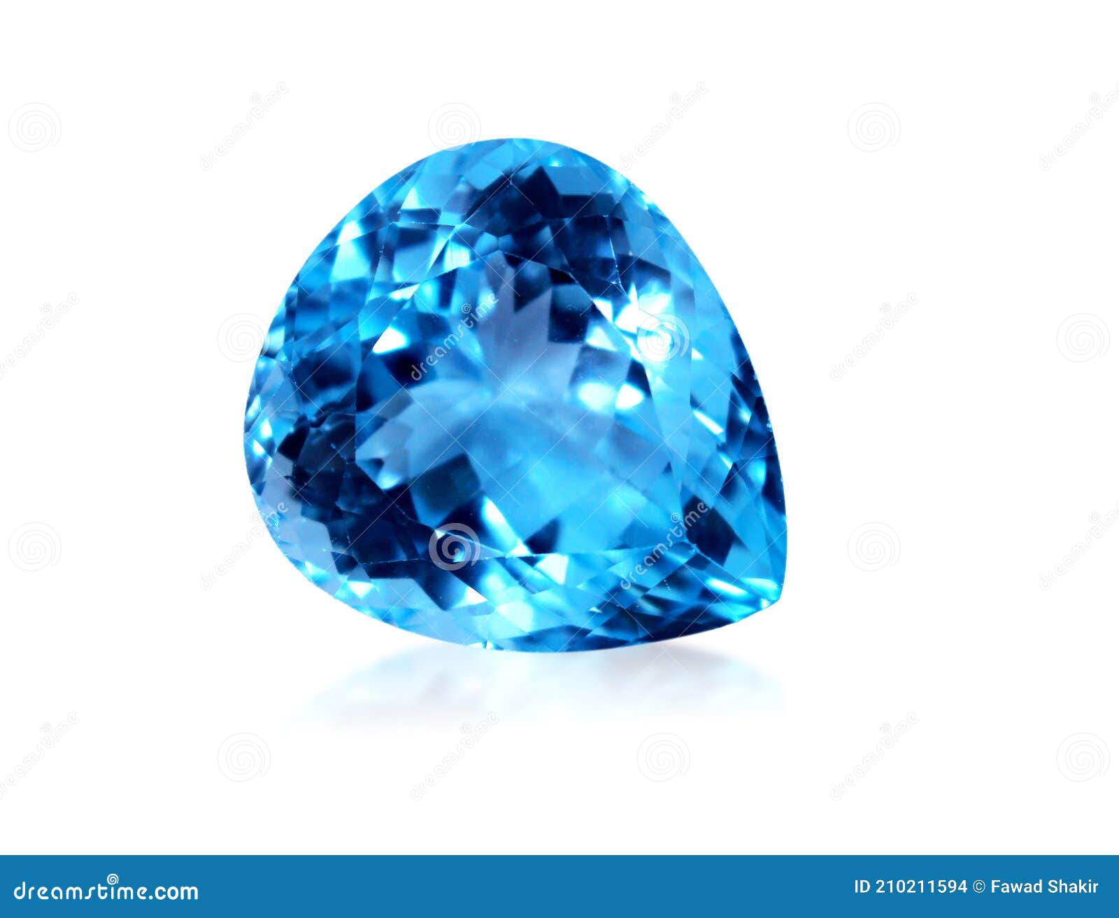 Topaz, Very Beautiful Natural Blue Swiss Topaz Gemstone Stock Photo ...