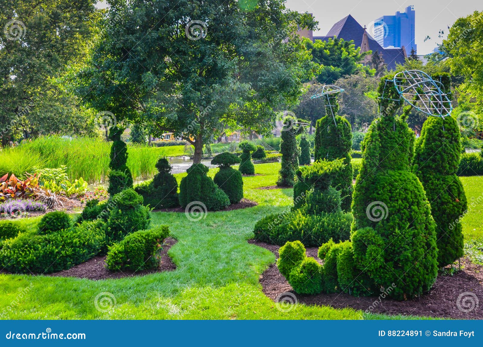 Topiaray Garden Columbus Ohio Stock Image Image Of Boxwood