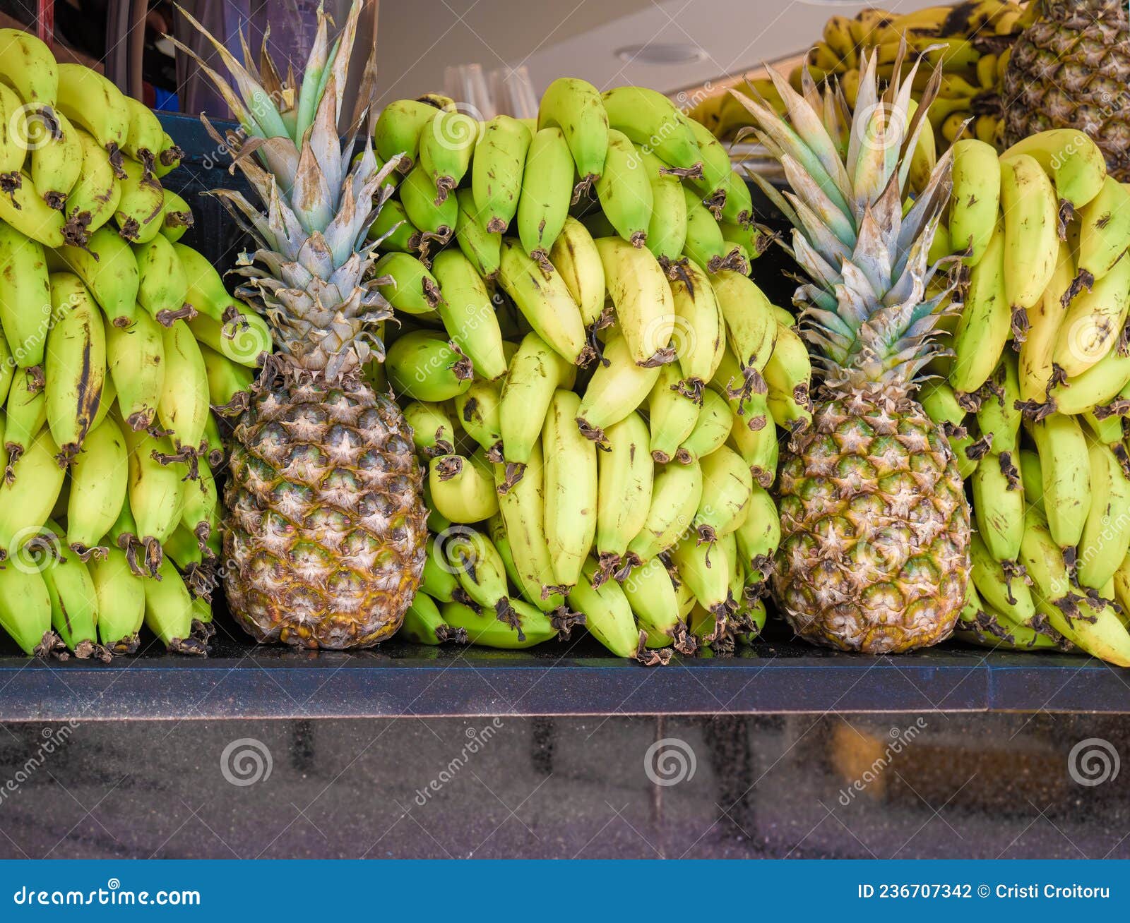 Topical Exotic Fresh Fruit on Display. Fresh Fruit Juice Stall in Amman