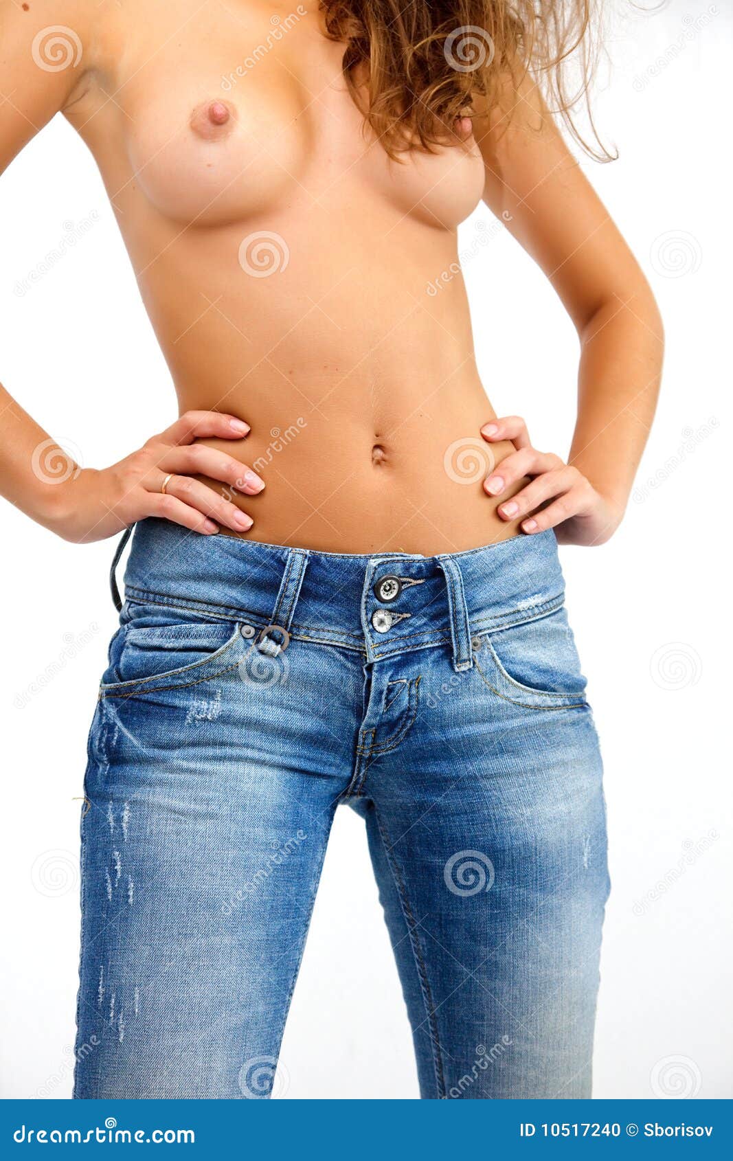 nude girls in blue jeans topless