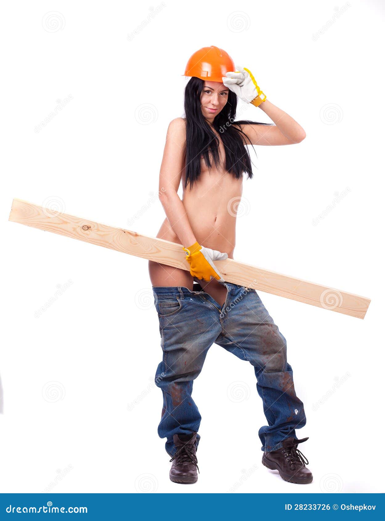 Construction worker chicks nude