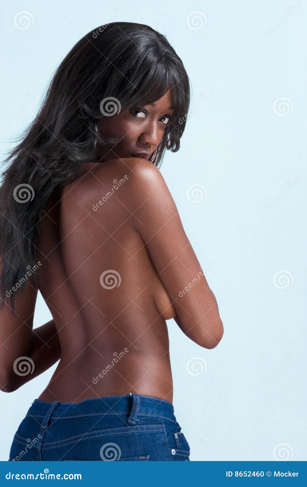 Sexy African American Woman Topless Images, Stock Photos Vectors