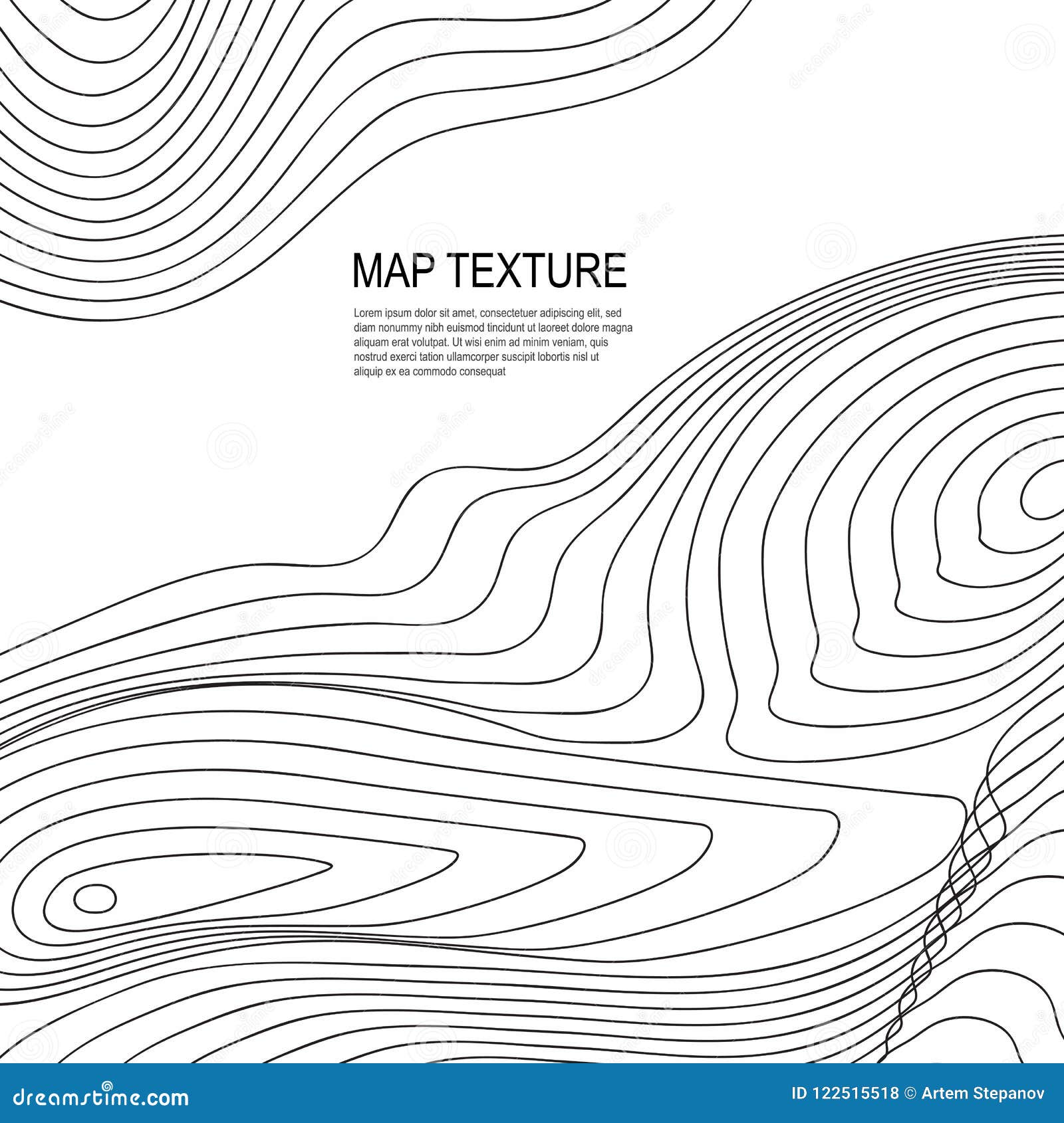 topographical terrain map with line contours